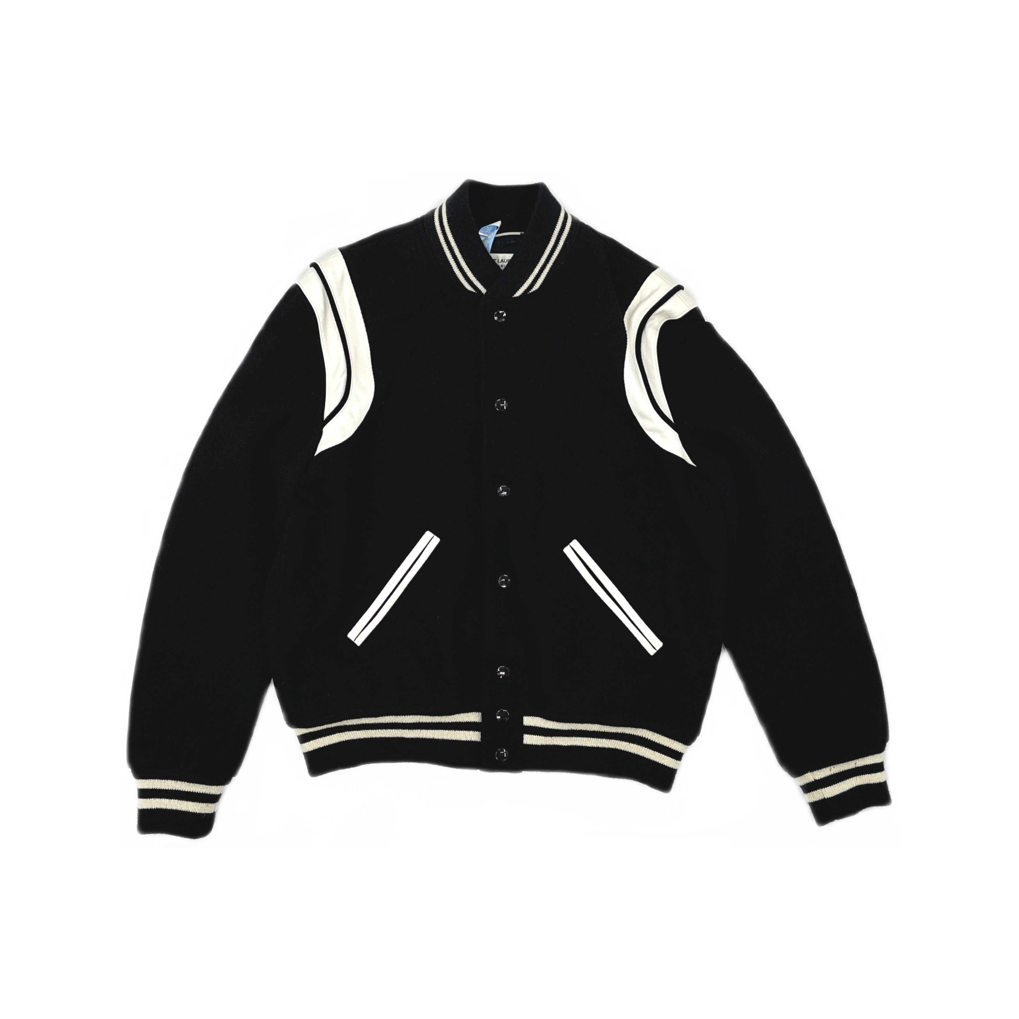 Saint Laurent Paris Saint Laurent Striped Varsity Jacket Size 50 Size US M / EU 48-50 / 2 - 1 Thumbnail