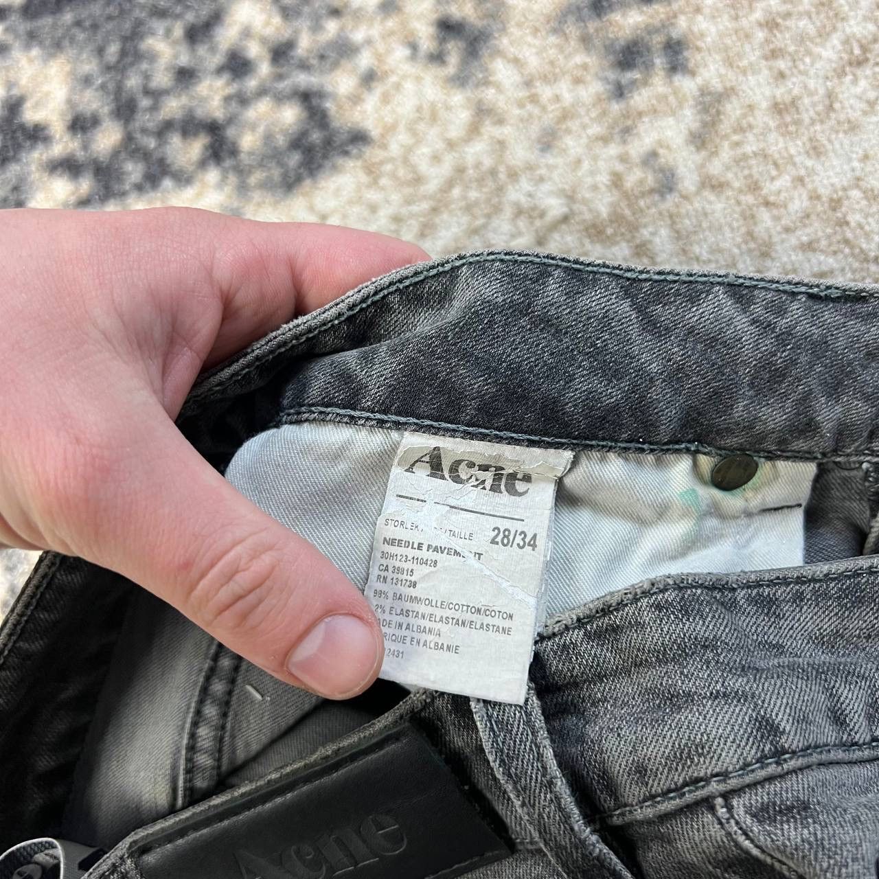 Acne Studios Acne Studios Luxury Skinny Fit Grey Denim Jeans Size US 28 / EU 44 - 6 Thumbnail