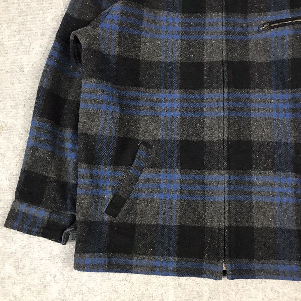 Japanese Brand × Vintage BIG BROS WOOL ZIPPER FLANNEL DESIGN JACKET Size US L / EU 52-54 / 3 - 3 Thumbnail