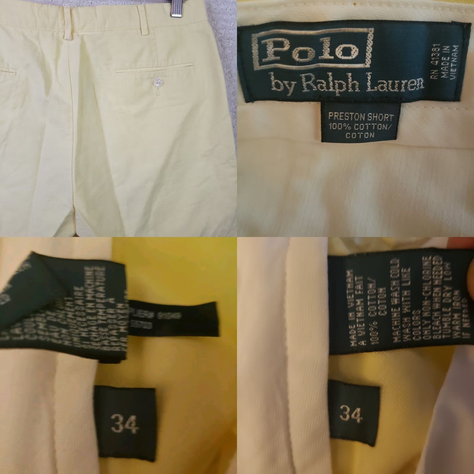 Polo Ralph Lauren Polo Ralph Lauren Preston Shorts Men’s 34x9 Yellow Chino Classic Fit Polo Logo Shorts Adults Regular 34 in Yellow Size US S / EU 44-46 / 1 - 8 Thumbnail