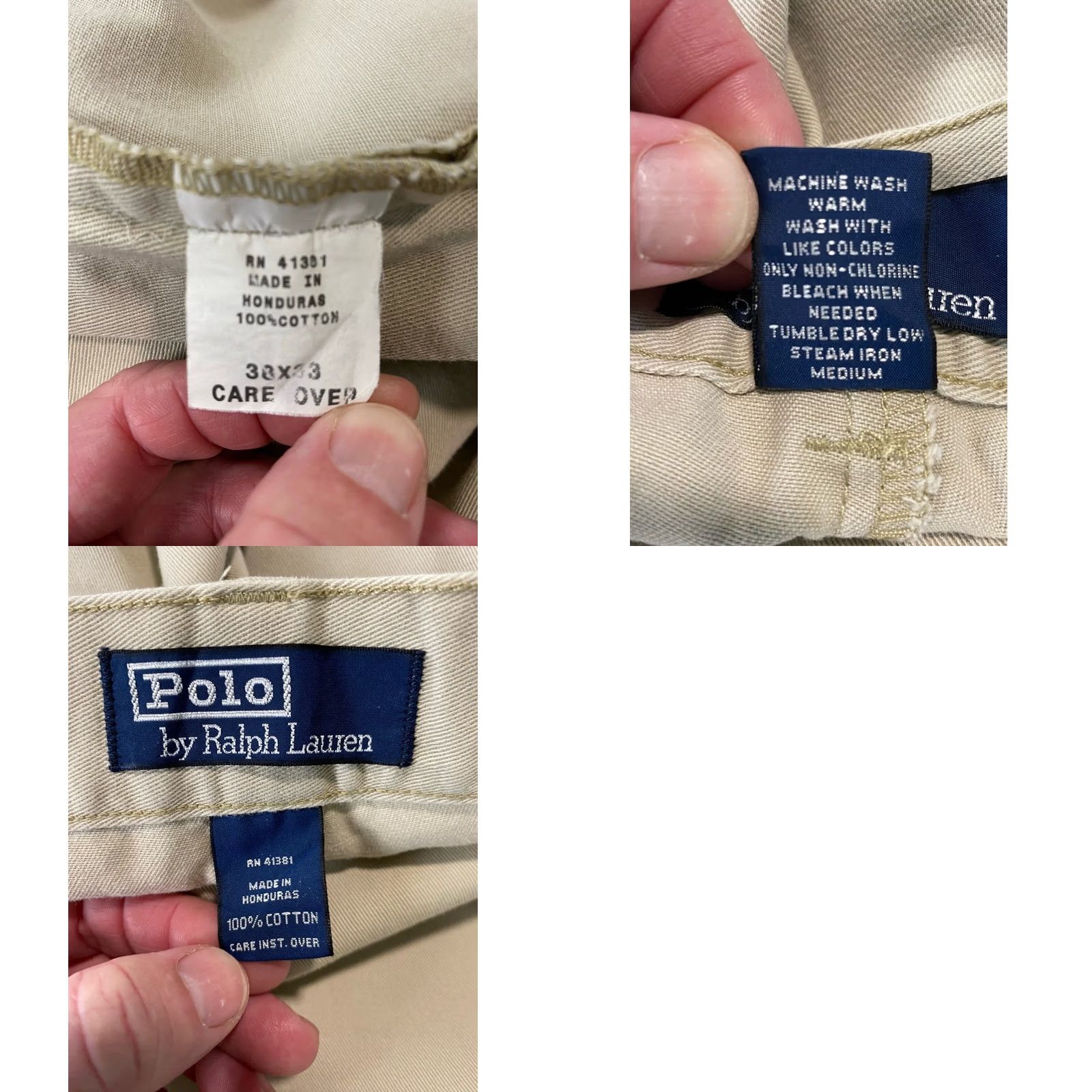 Polo Ralph Lauren VINTAGE Polo Ralph Lauren Pants Mens 38X29 Beige Chino Flat Front Philip Read Size US M / EU 48-50 / 2 - 9 Thumbnail