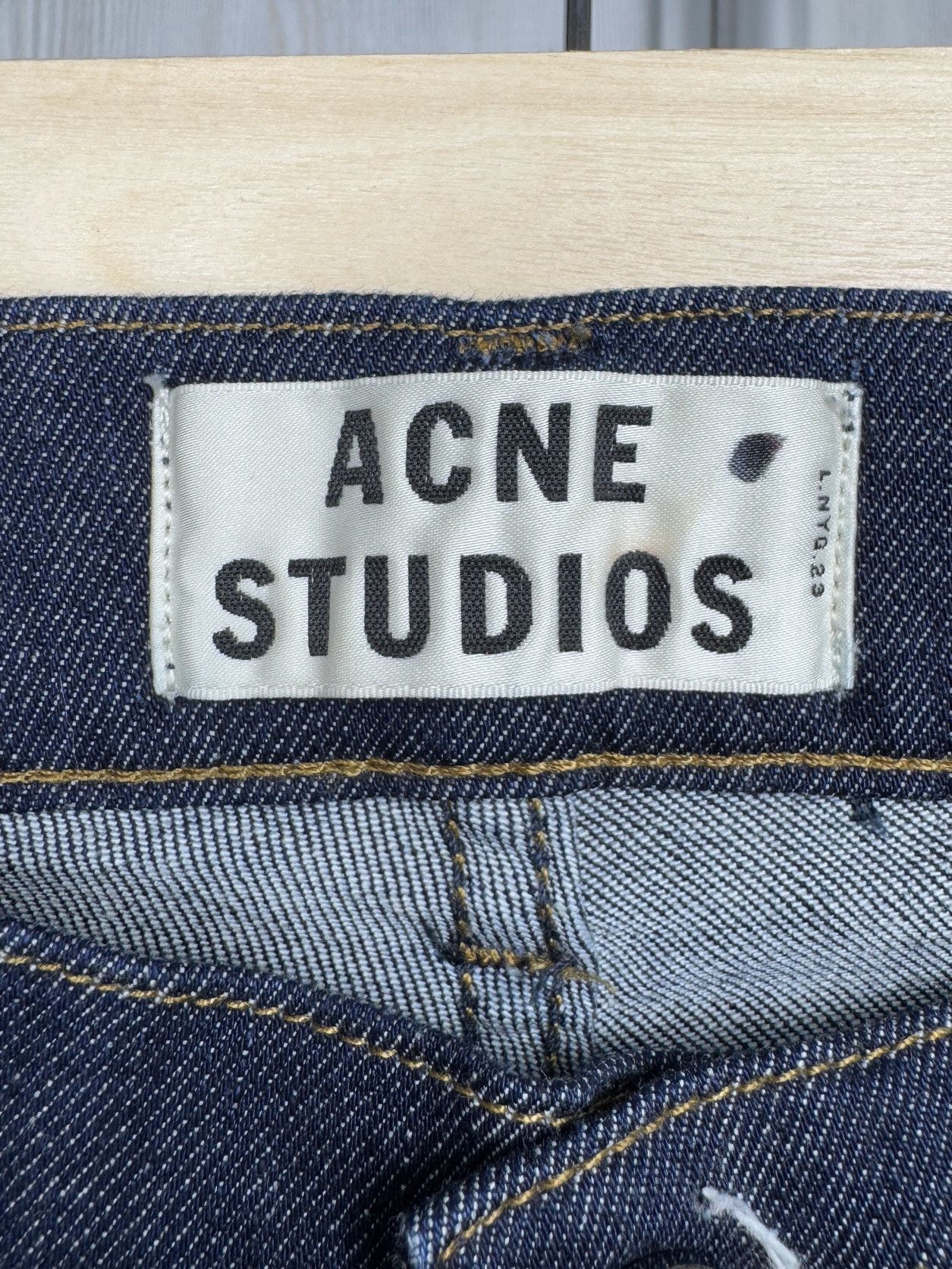 Acne Studios Acne Studios Ace Raw Skinny Fit Denim Jeans Blue Size US 29 - 10 Thumbnail