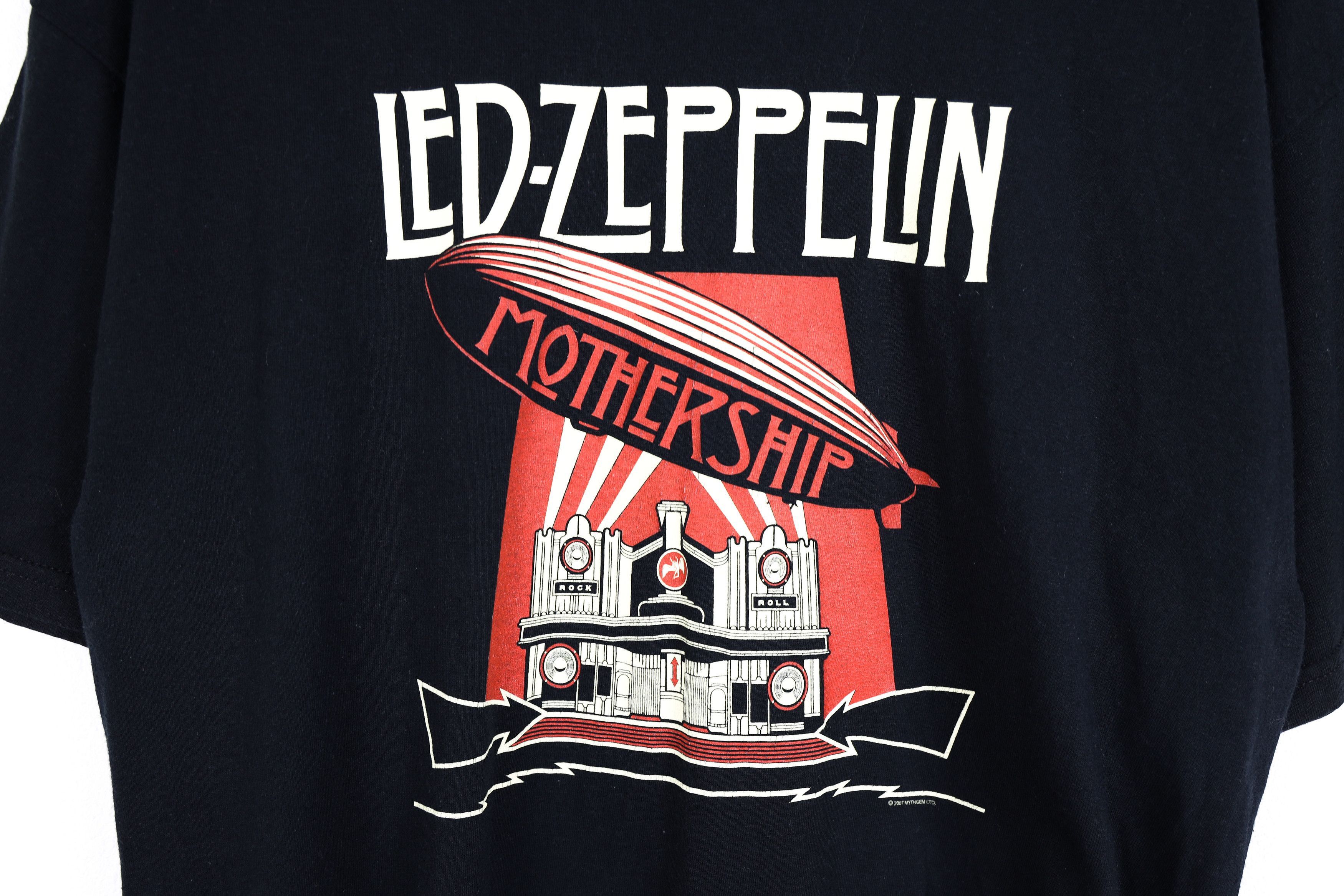 Band Tees × Led Zeppelin × Vintage Vintage Led Zeppelin Mothership Merch Graphic Tee Tshirt Size US L / EU 52-54 / 3 - 4 Thumbnail