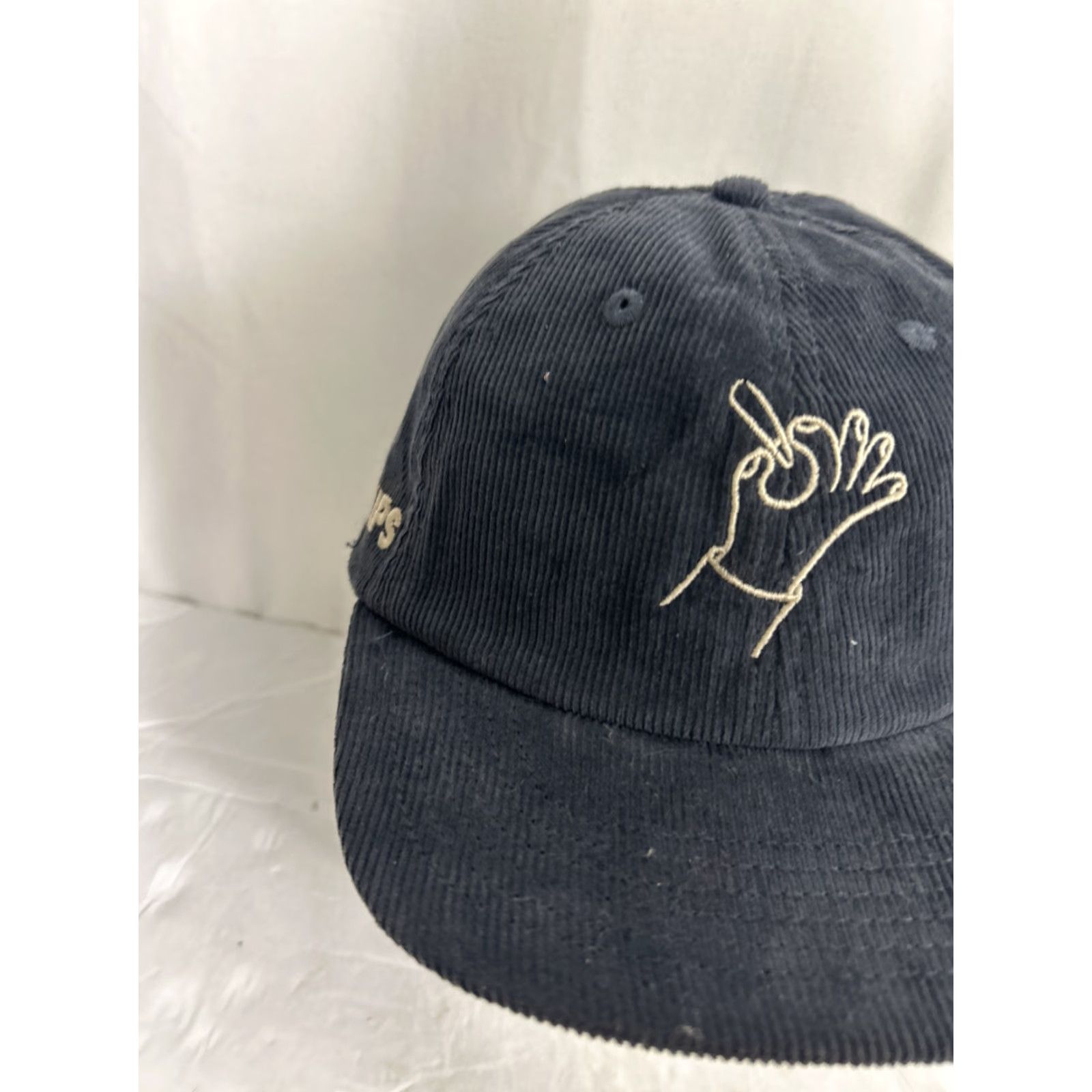 Port Authority Mr. Zips Gray Corduroy Baseball Cap One Size Adjustable SnapBack 420 Joint Roll Mens Size ONE SIZE - 4 Thumbnail