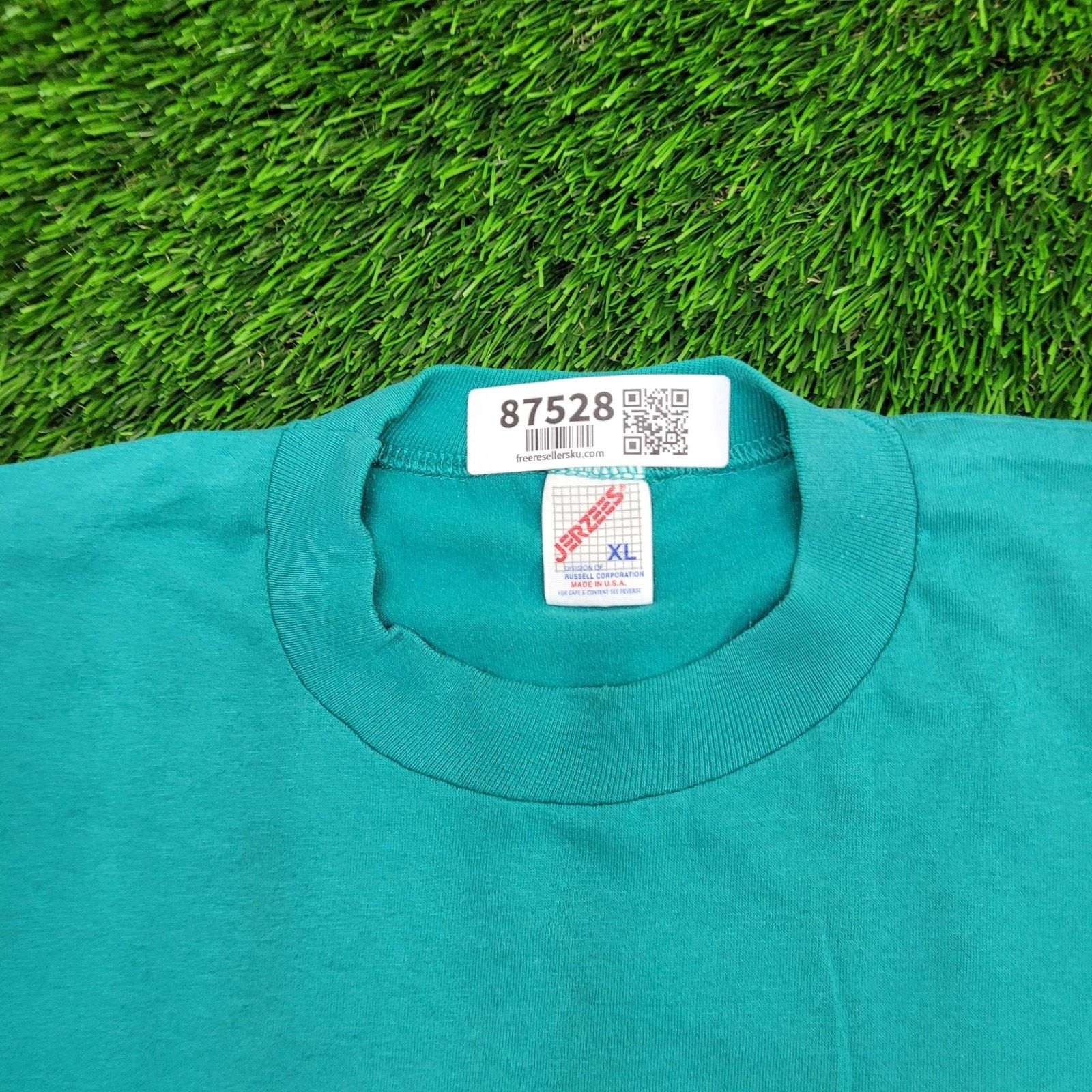 Jerzees Vintage 80s JERZEES By Russell Corp Blank Shirt L/XL 22x27 Size US XL / EU 56 / 4 - 12 Thumbnail