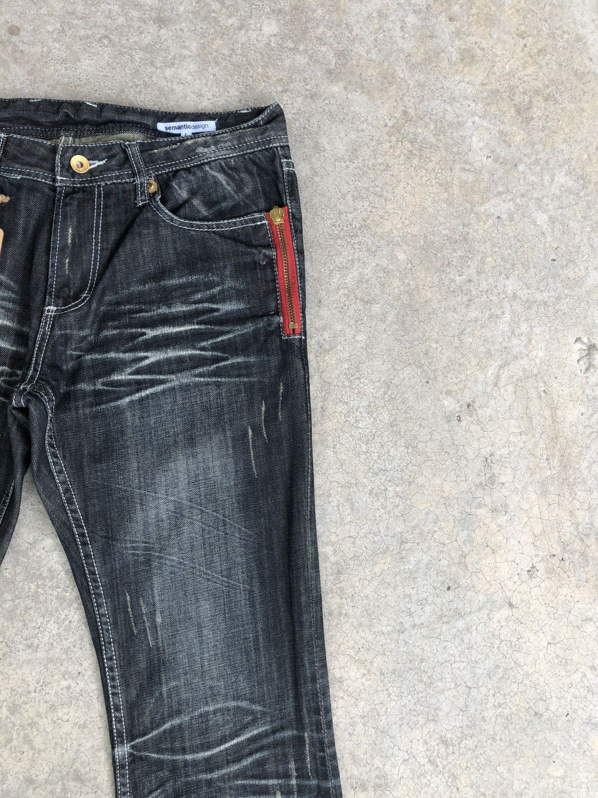 If Six Was Nine Semantic Design Flared Jeans Distressed Jeans Size US 32 / EU 48 - 5 Thumbnail