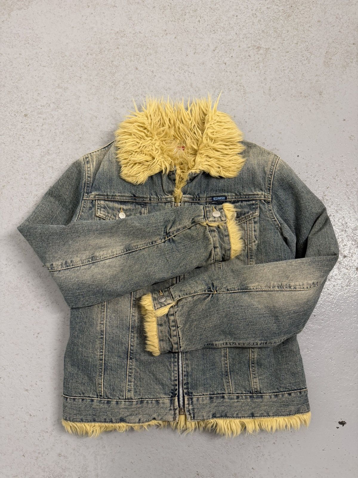 Diesel Vintage 00s Diesel Fur Y2K Jeans Jacket Size S / US 4 / IT 40 - 6 Thumbnail