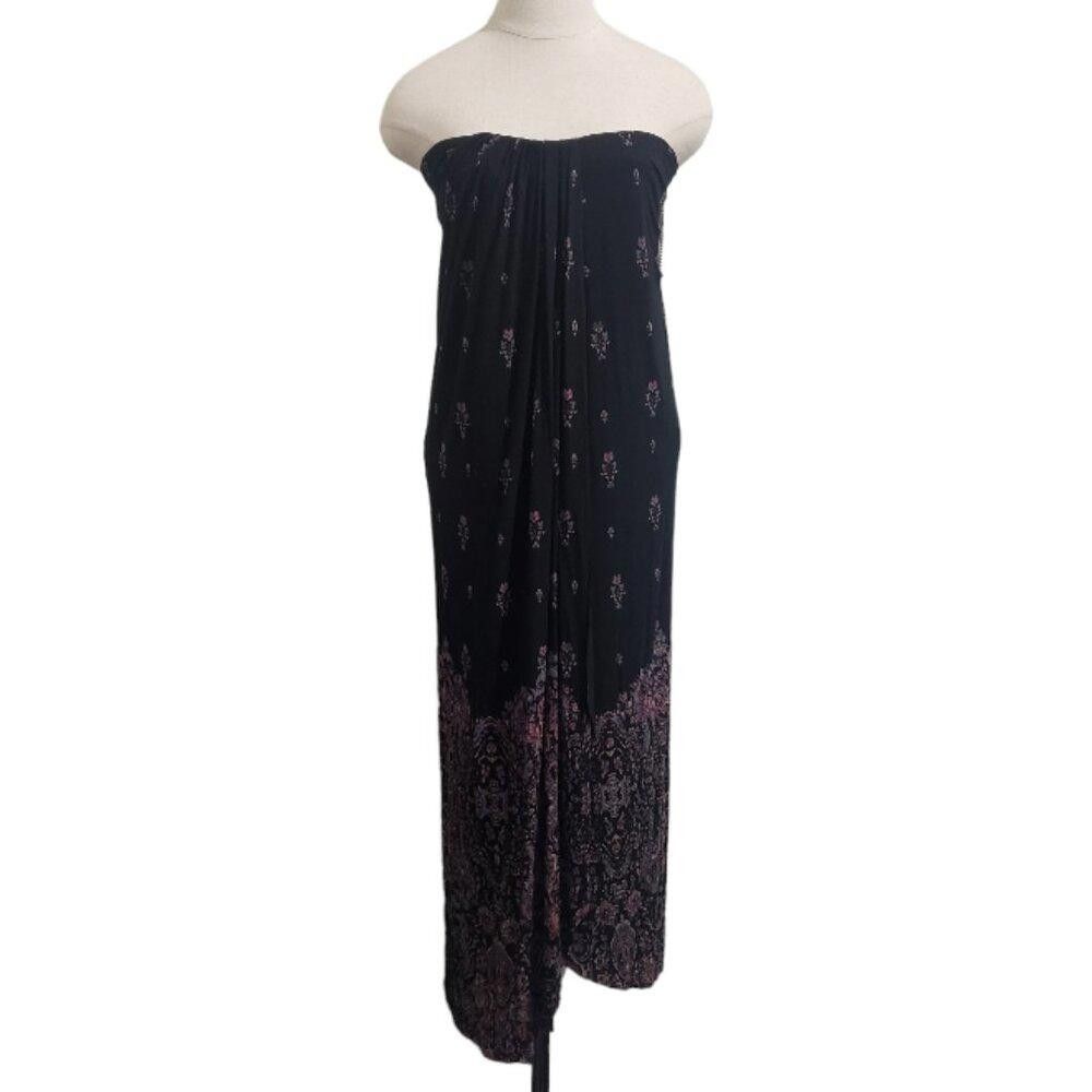 Designer CT1658 Cynthia Rowley Black Floral Sarong L Size ONE SIZE - 1 Thumbnail