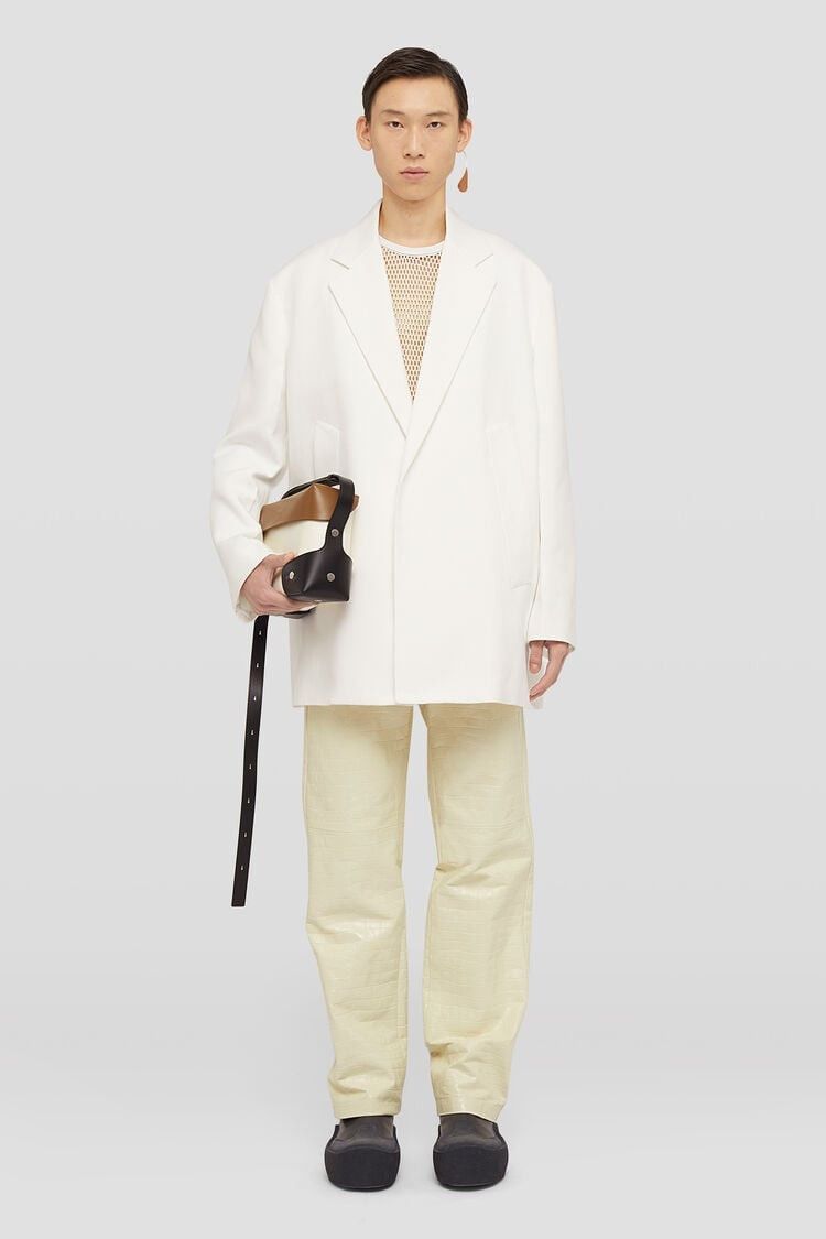 Jil Sander o1w1db10825 Deconstructed Jacket in Coconut Size US S / EU 44-46 / 1 - 2 Thumbnail