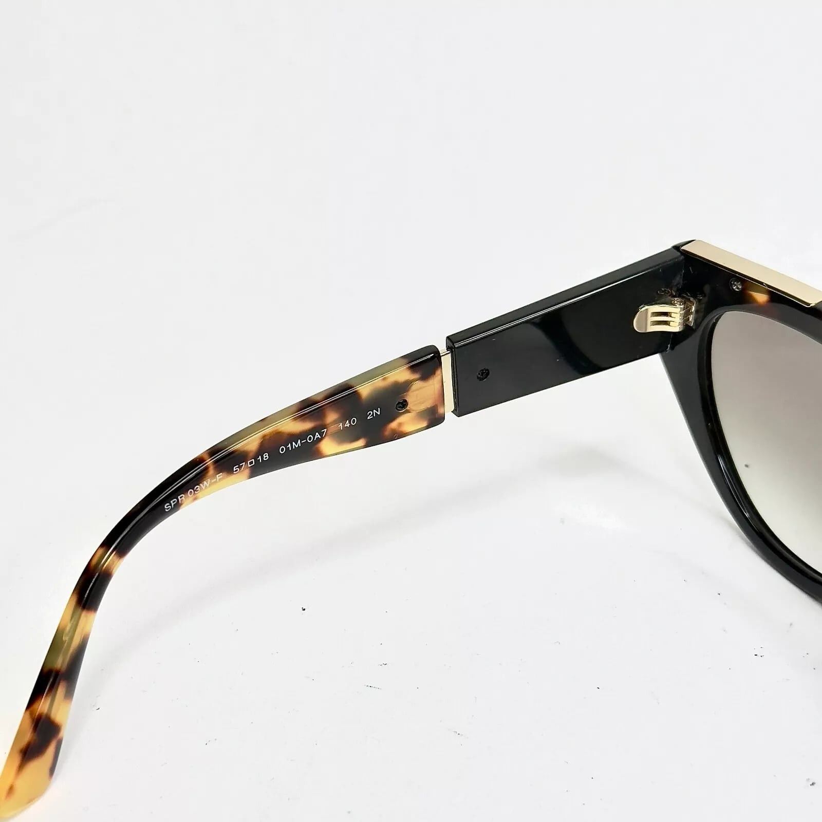 Prada PRADA SYMBOLE Black Havana Gold Triangle PR03WSF 03W 03WS Size ONE SIZE - 6 Thumbnail