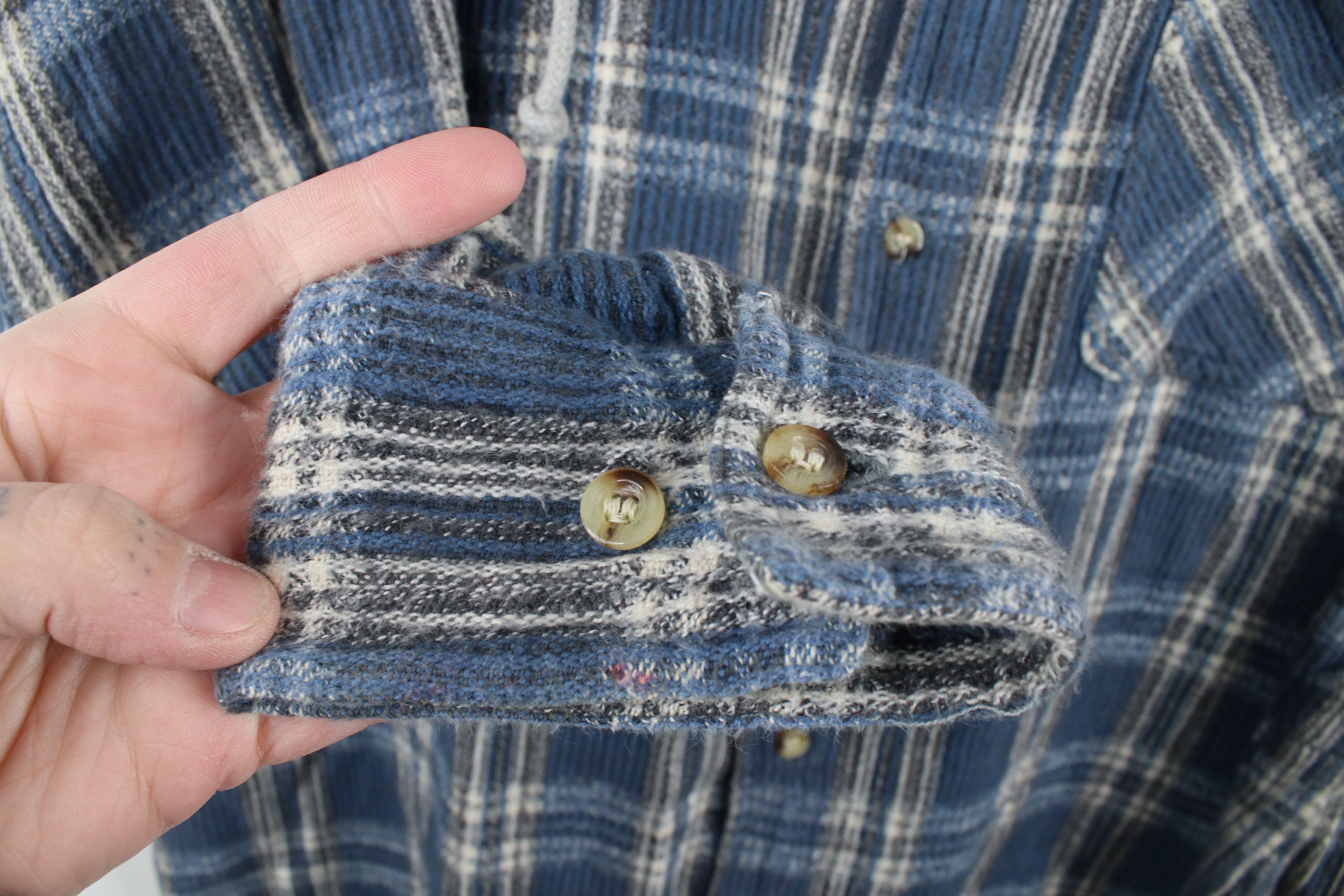 Vintage Vintage 90s Streetwear Hooded Button Shirt Jacket Jac Shirt Size US XL / EU 56 / 4 - 4 Thumbnail