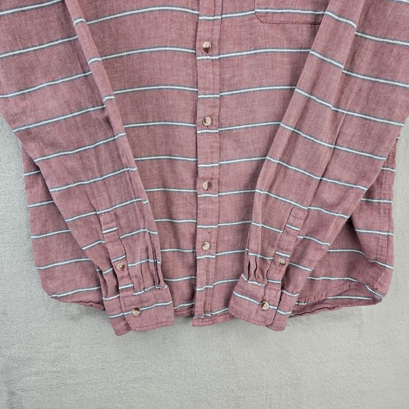 Marine Layer Marine Layer Alemany Striped Button Up Shirt Marge Red Size US L / EU 52-54 / 3 - 4 Thumbnail