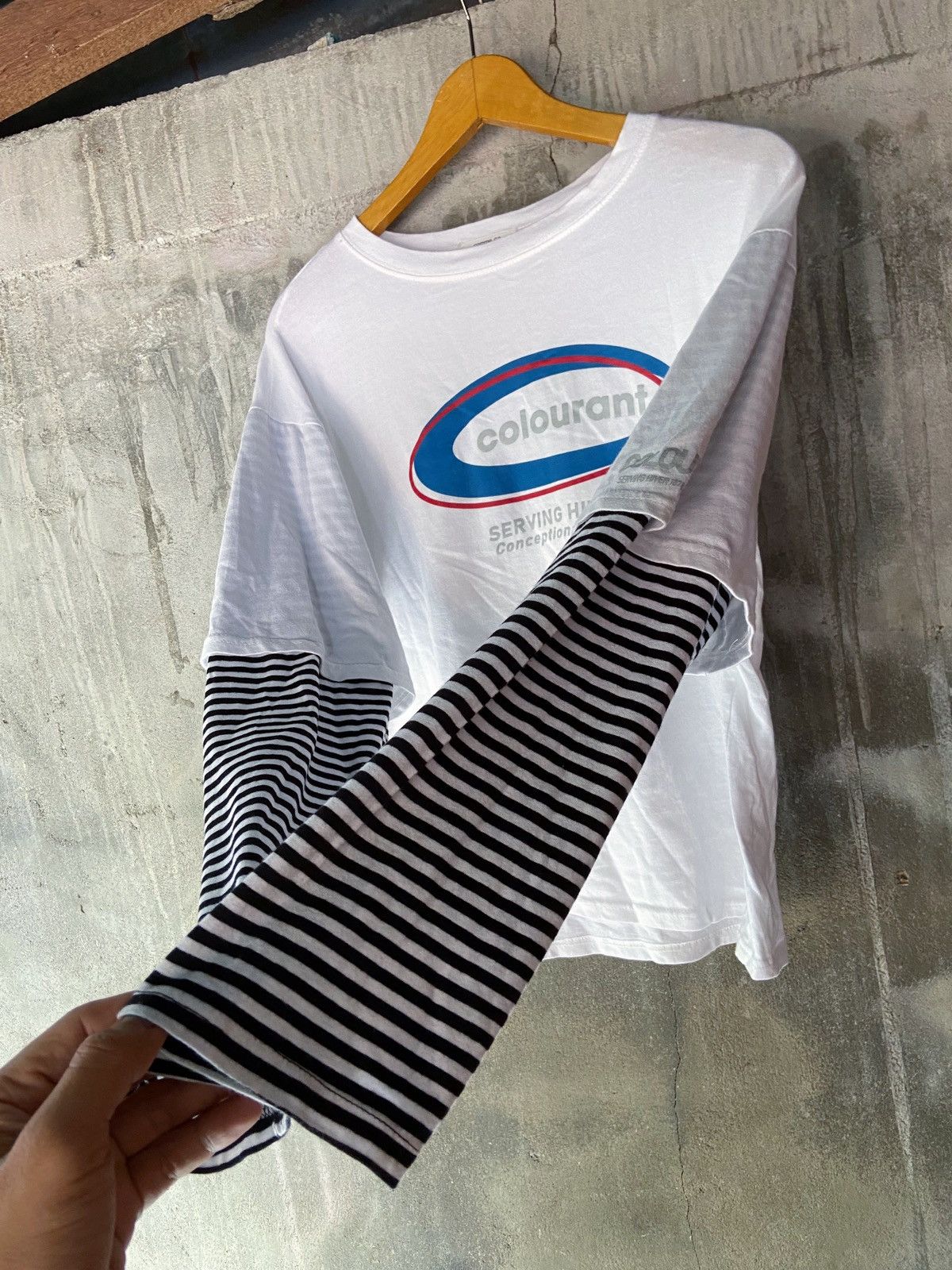 Japanese Brand DOUBLE LAYER COLOURANT LONG SLEEVE Size US S / EU 44-46 / 1 - 3 Thumbnail