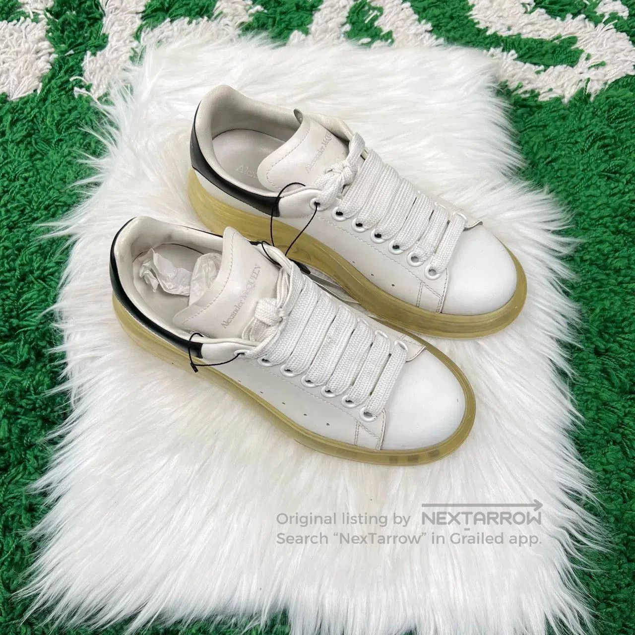 Alexander McQueen Alexander McQueen Black Tail Air Cushion Sneakers. Size US 6 / IT 36 - 5 Thumbnail