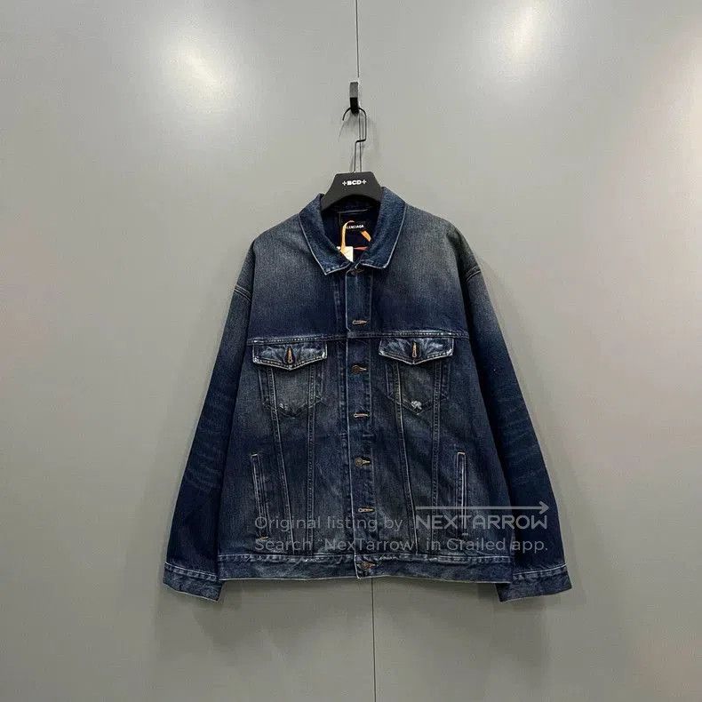Balenciaga Balenciaga Back FBI Print Denim Jacket. Size US XS / EU 42 / 0 - 1 Thumbnail