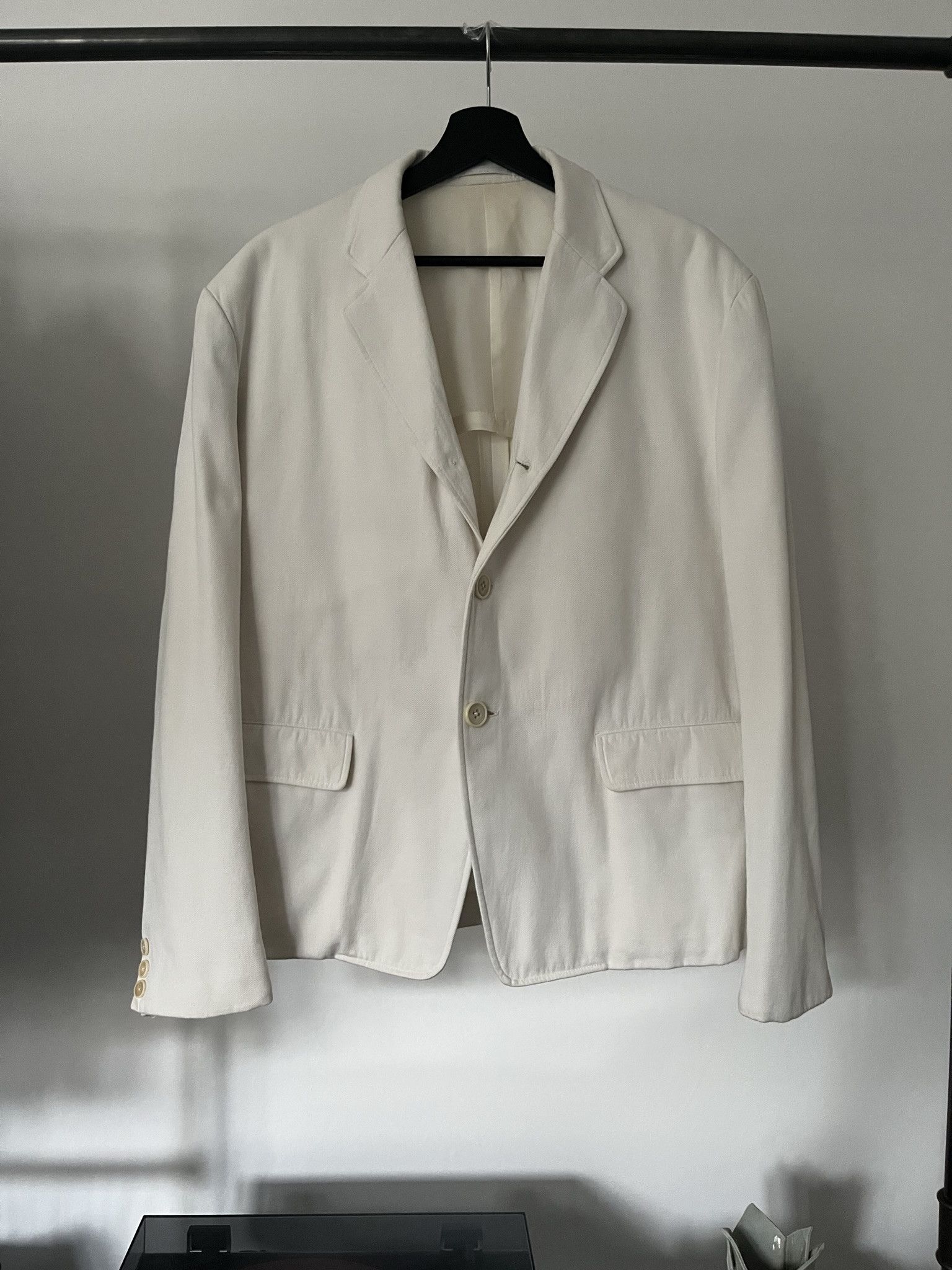 image of Gothic Yohji Yamamoto Homme Off-White Blazer in Off White, Men's (Size Medium)