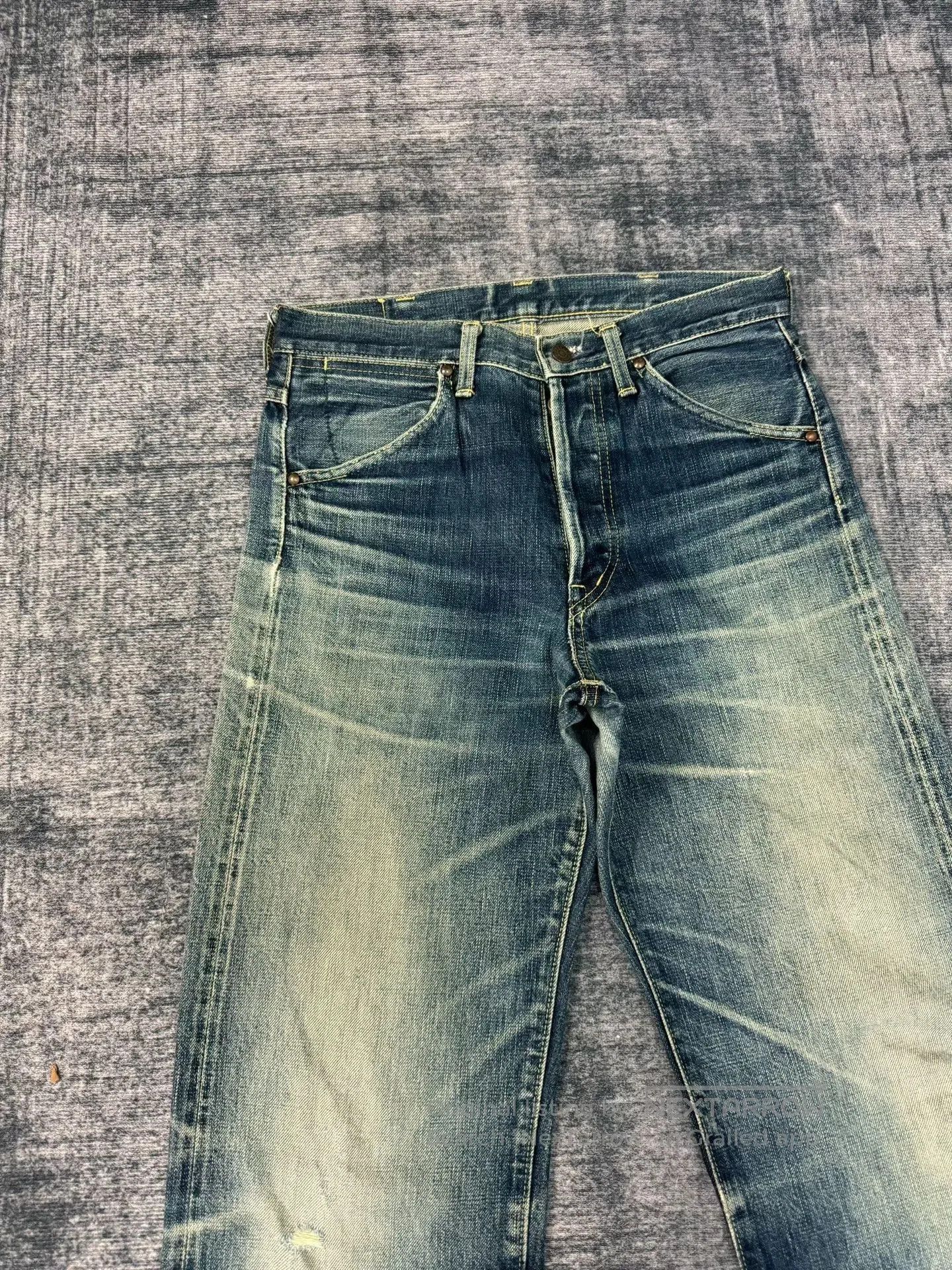 Vintage Vintage ABAHOUSE 00s Washed Blue Jeans. Size US 31 - 3 Thumbnail