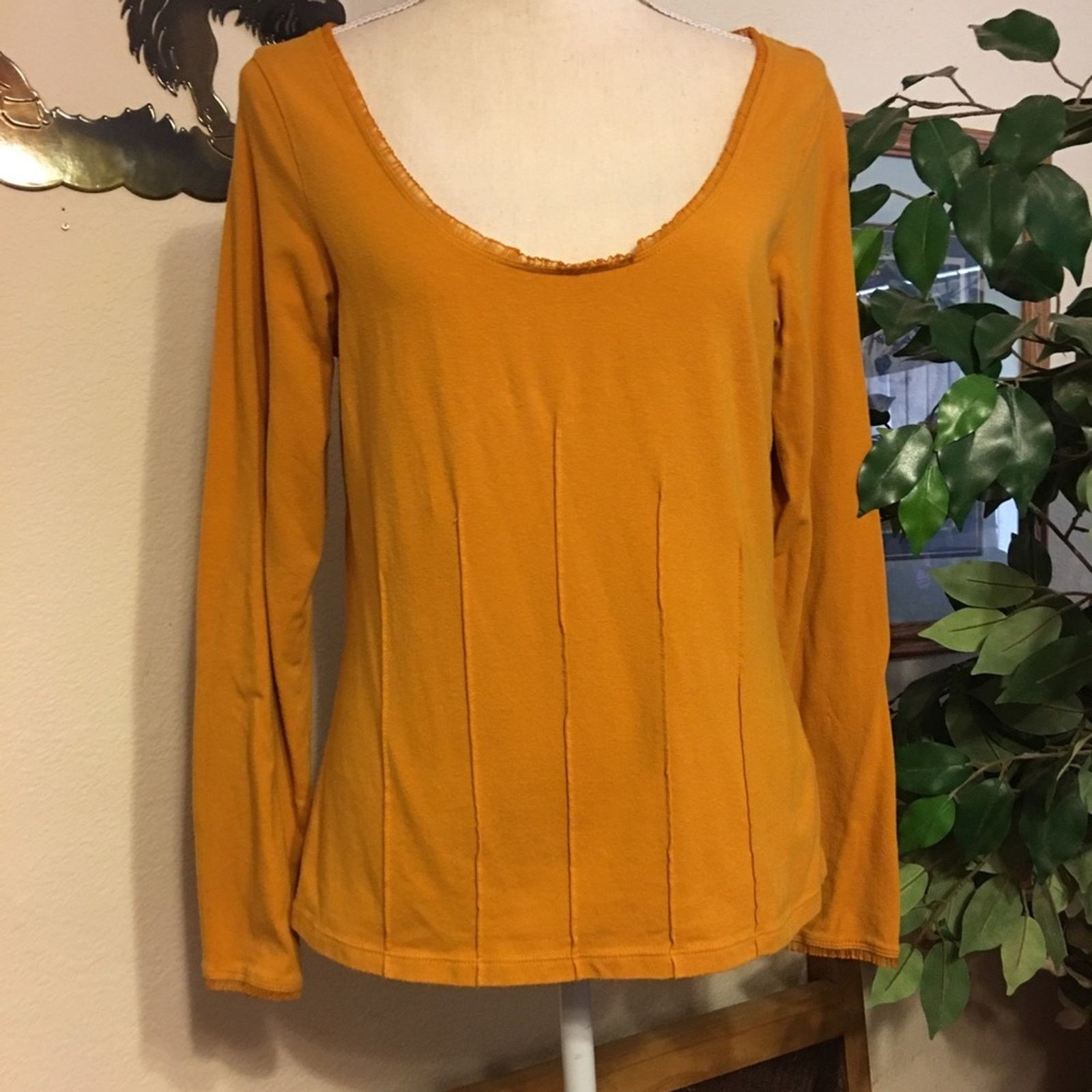 Other Metro Style dark mustard long sleeve ribbon top M Size M / US 6-8 / IT 42-44 - 2 Thumbnail