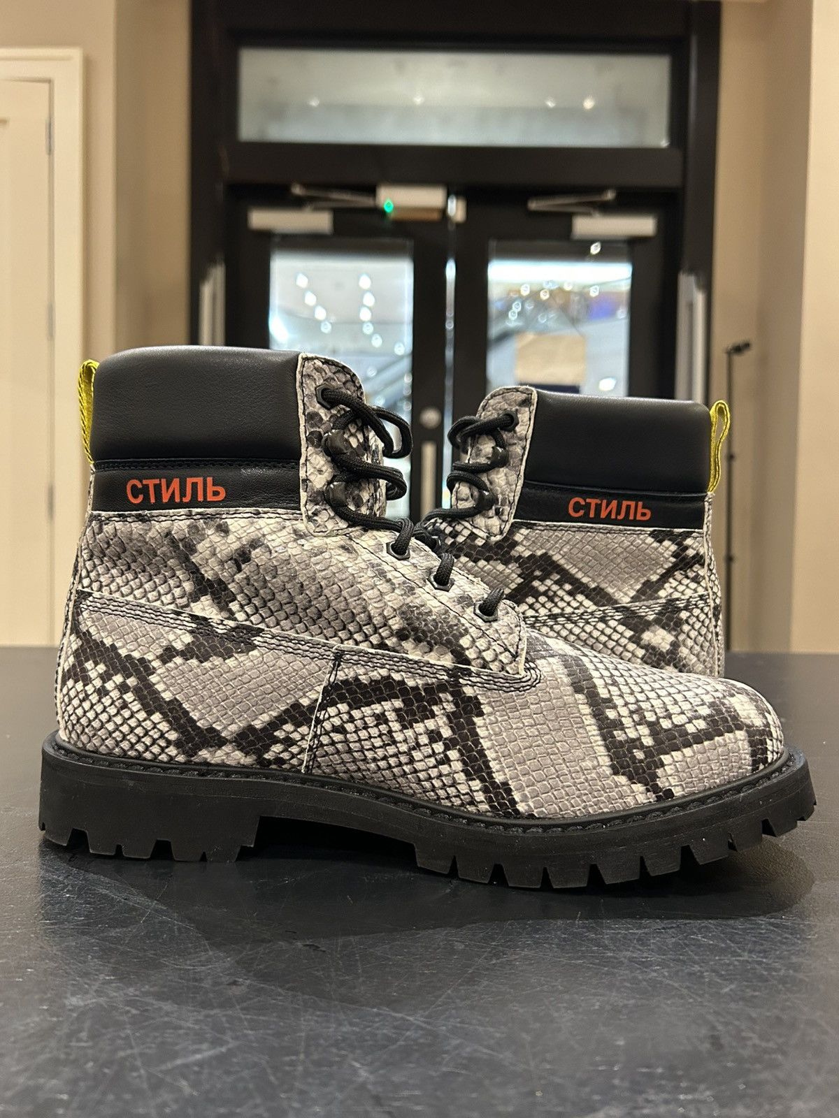 Heron Preston Heron Preston Snakeskin 6” Boot Size US 10 / EU 43 - 3 Thumbnail