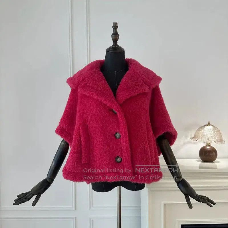 Max Mara MaxMara Pink Alpaca Wool Women's Cardigan . Size S / US 4 / IT 40 - 1 Thumbnail