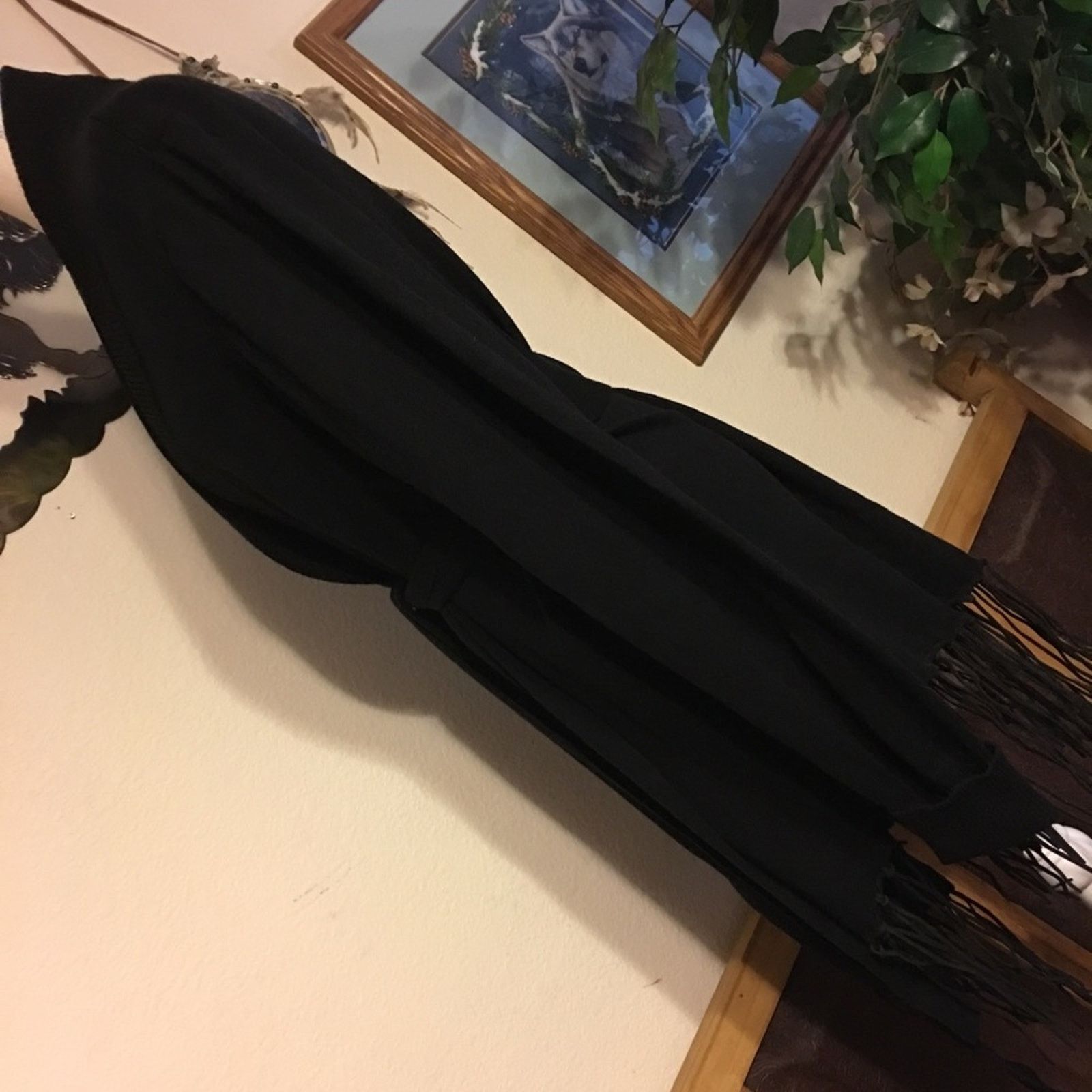 Other RXB black belted long jacket with fringe hem Size L / US 10 / IT 46 - 4 Thumbnail