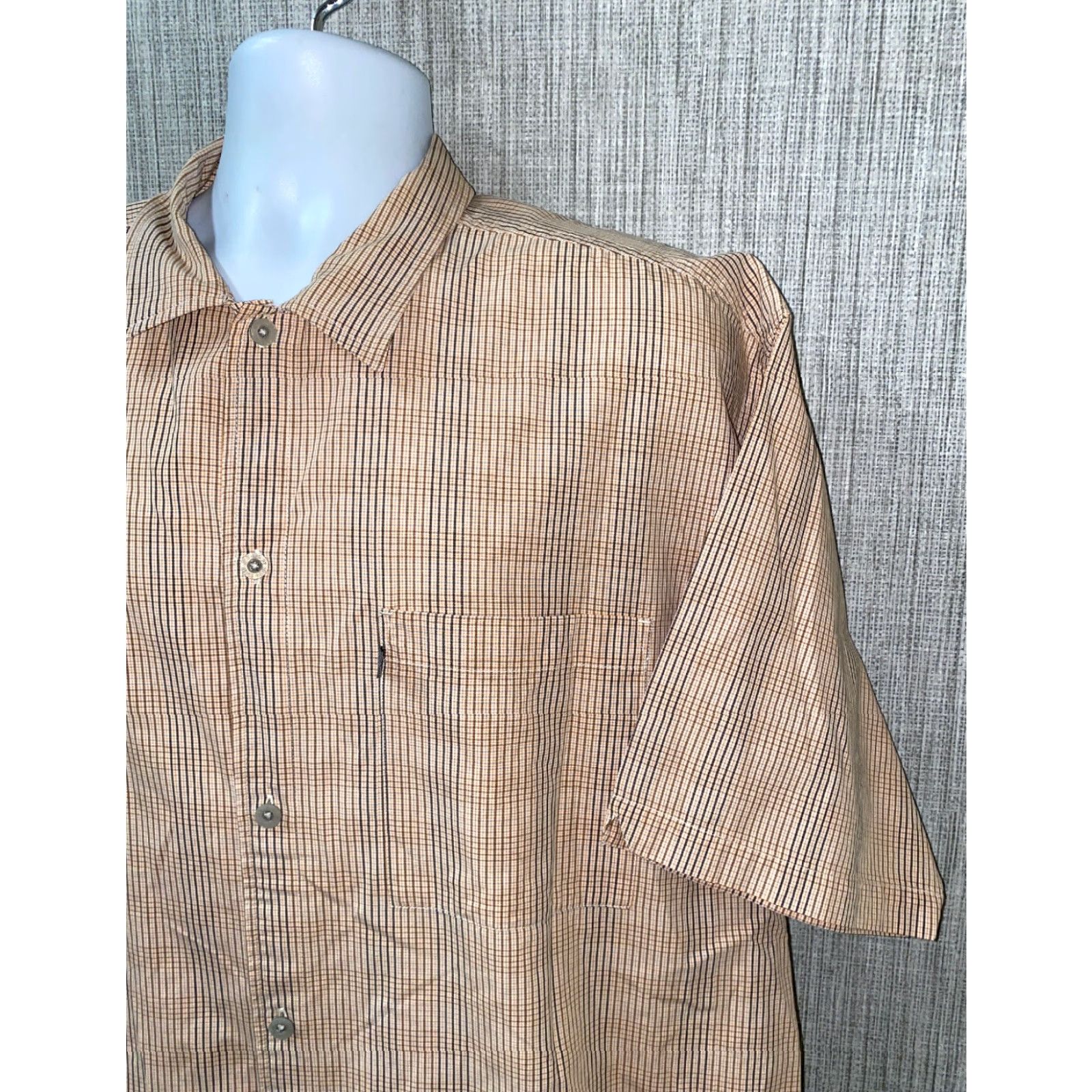The North Face The North Face Short Sleeve Button-Up Shirt Mens XL Beige Cotton Check Vintage No (adjusted to original constraints) Size US XL / EU 56 / 4 - 2 Thumbnail