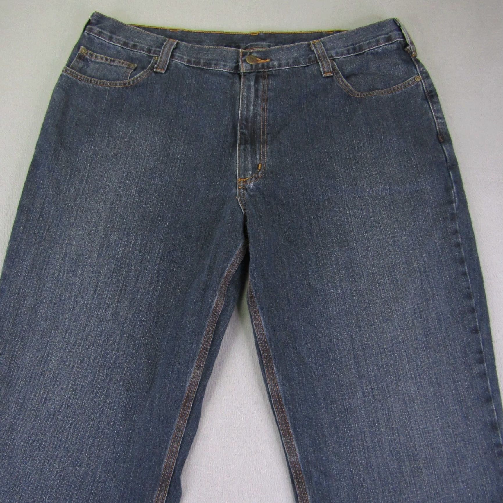 Carhartt Carhartt Jeans Mens 40x32 Dark Blue Bedrock Denim Relaxed Fit Work Pants Holter Size US 39 - 2 Thumbnail