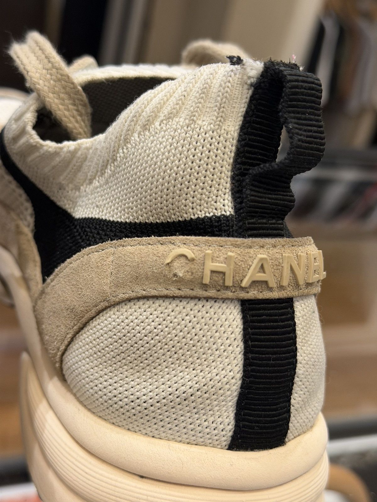 Chanel Chanel Sock Runner Sneakers - White/Grey Size US 9 / EU 42 - 6 Thumbnail