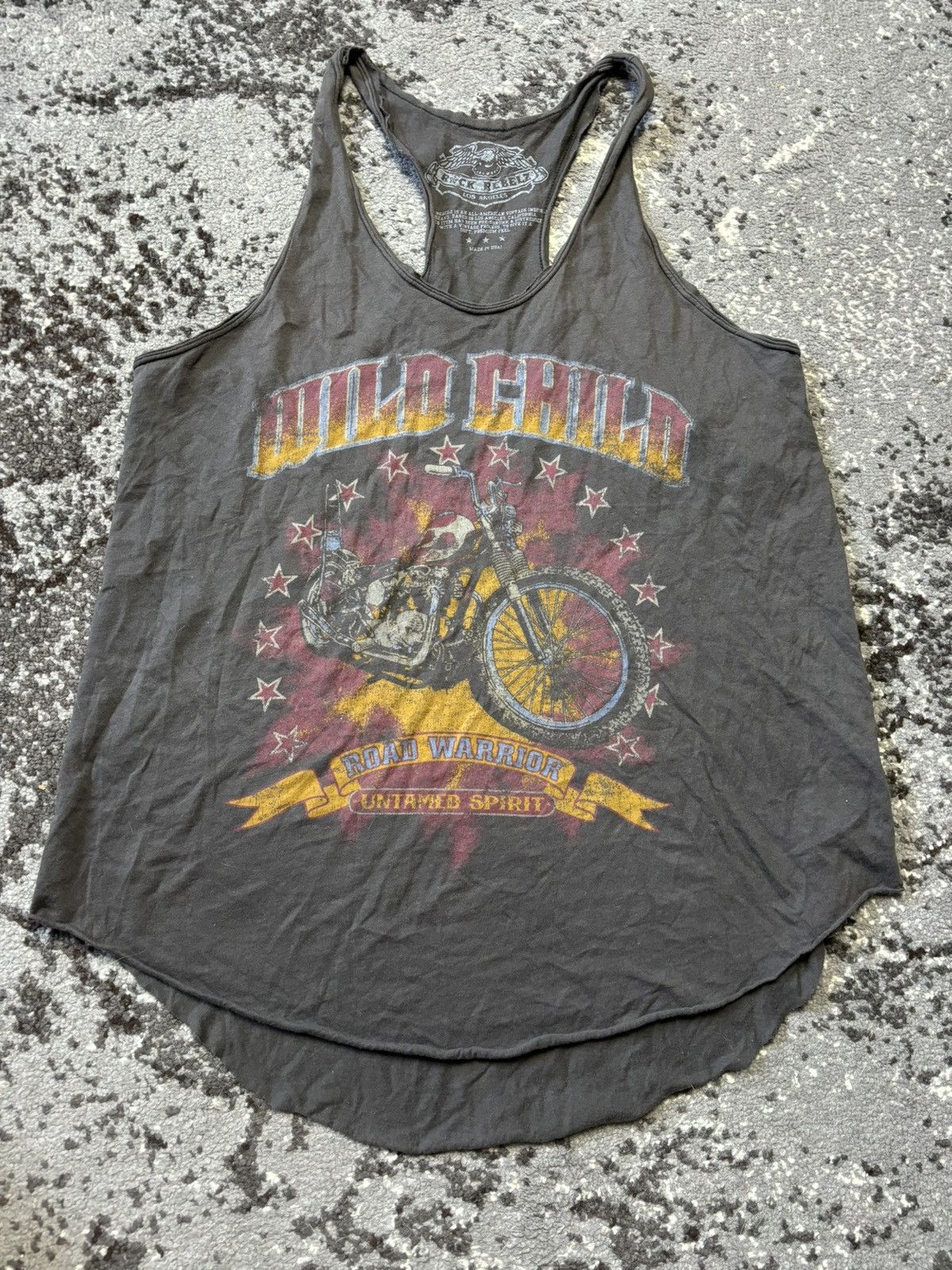 Topshop × Vintage Vintage Rebel Republic Wild Child Shirt Tail grey Tank Size M / US 6-8 / IT 42-44 - 1 Thumbnail