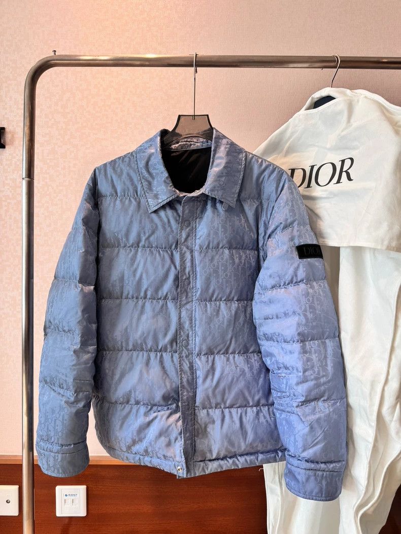 Dior Dior Printed Puffer Jacket in Blue Size US XL / EU 56 / 4 - 1 Thumbnail