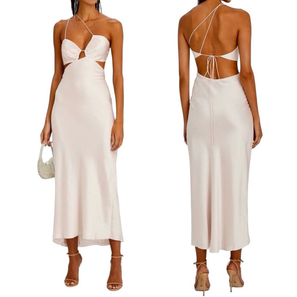 Other THE SEI SLANT BIAS SILK MAXI DRESS WOMENS SIZE 10 100% SILK Size L / US 10 / IT 46 - 9 Thumbnail