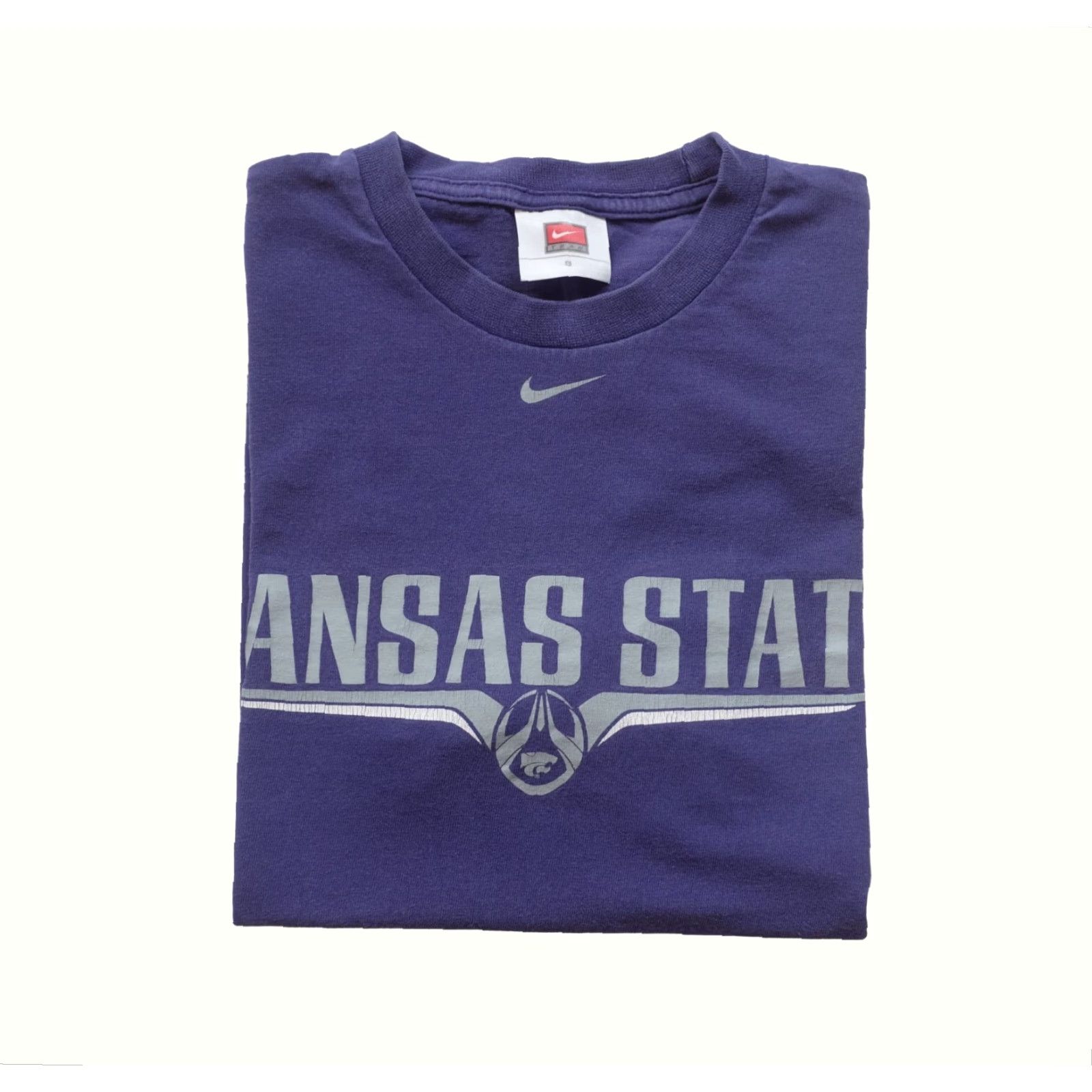 Nike VINTAGE Nike Kansas State Center Swoosh Purple 90s Y2K T Shirt Men Sz S Size US S / EU 44-46 / 1 - 2 Thumbnail