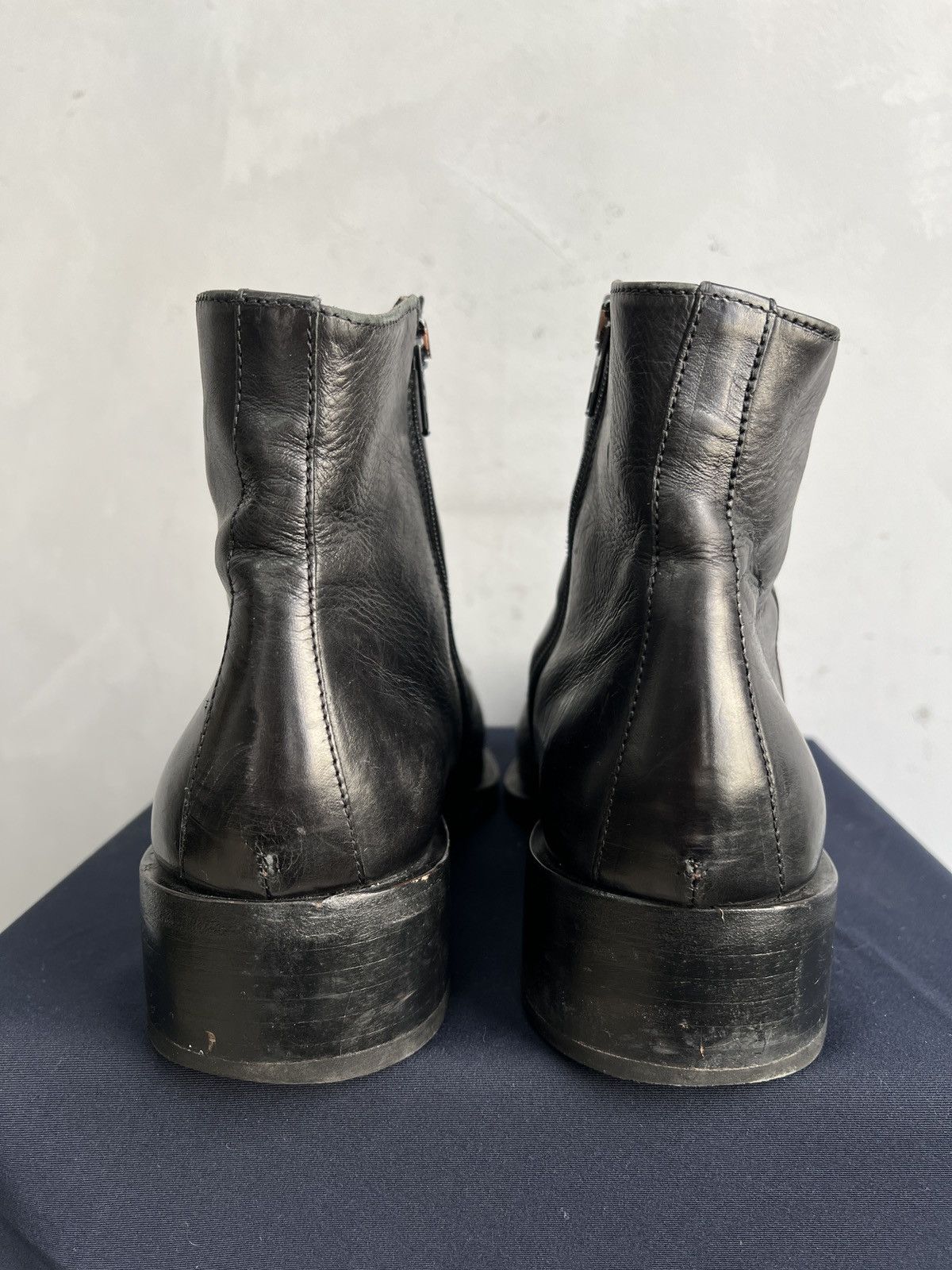 Western Rise Avant garde black opium leather hedi slimane style boots Size US 8.5 / EU 41-42 - 6 Thumbnail