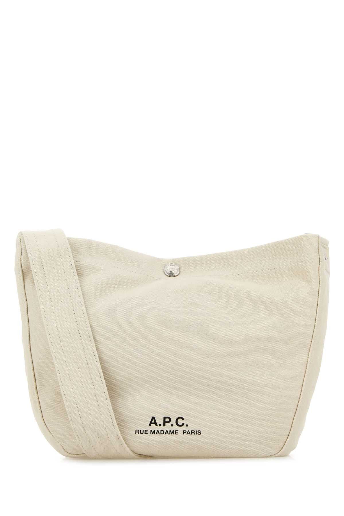 A.P.C. Ivory Canvas Small Besace Crossbody Bag Size ONE SIZE - 1 Thumbnail