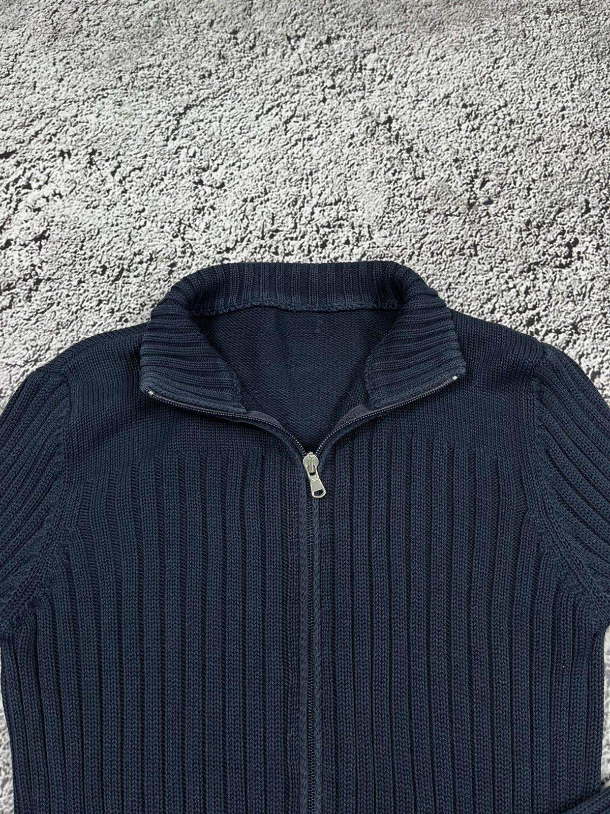 Vintage Vintage Y2K zip up ribbed sweater avantgarde oldmoney S Size S / US 4 / IT 40 - 4 Thumbnail