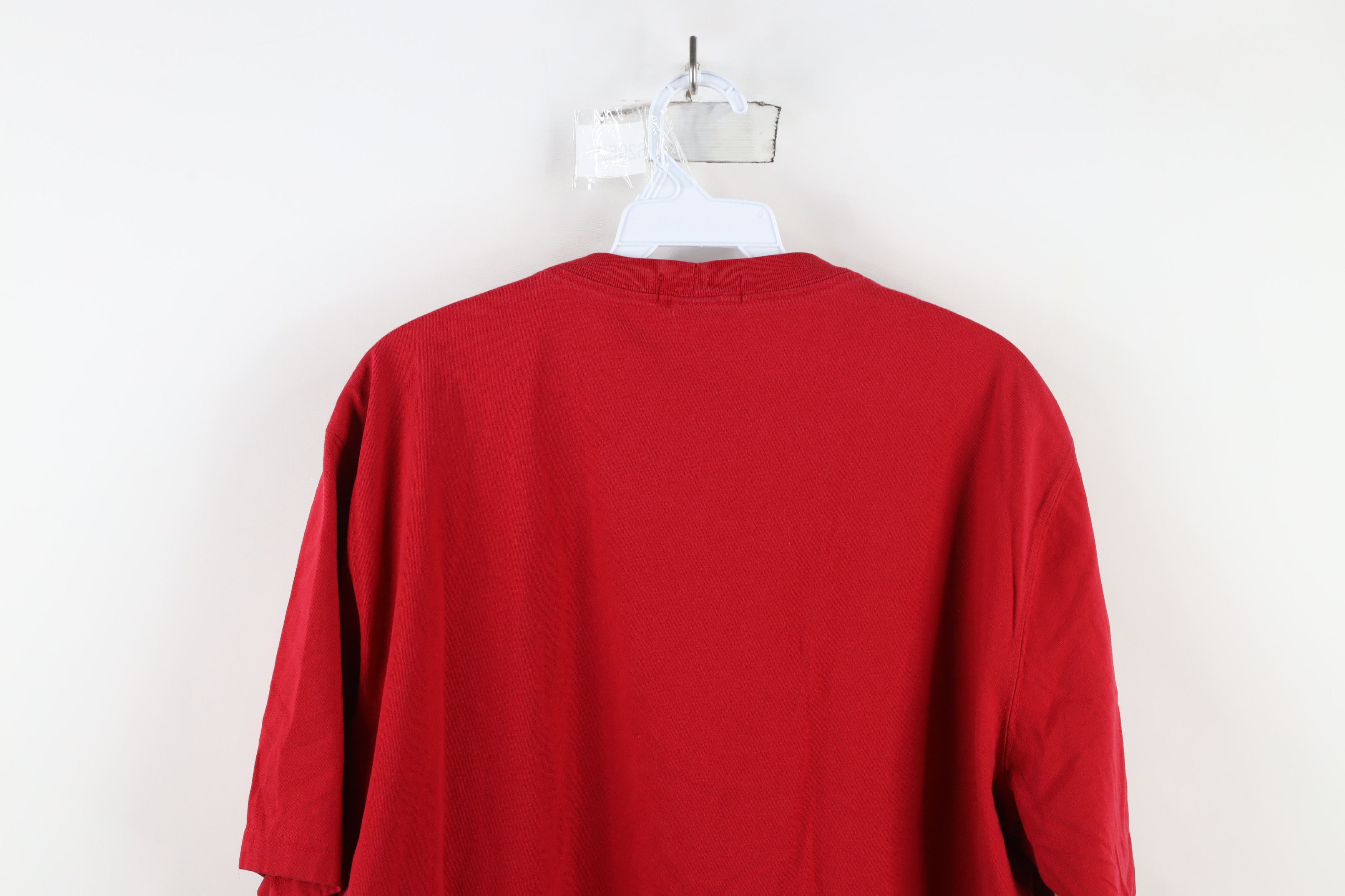 Lands' End × Vintage Vintage 90s Lands End Blank Heavyweight Cotton T-Shirt Red Size US L / EU 52-54 / 3 - 9 Thumbnail