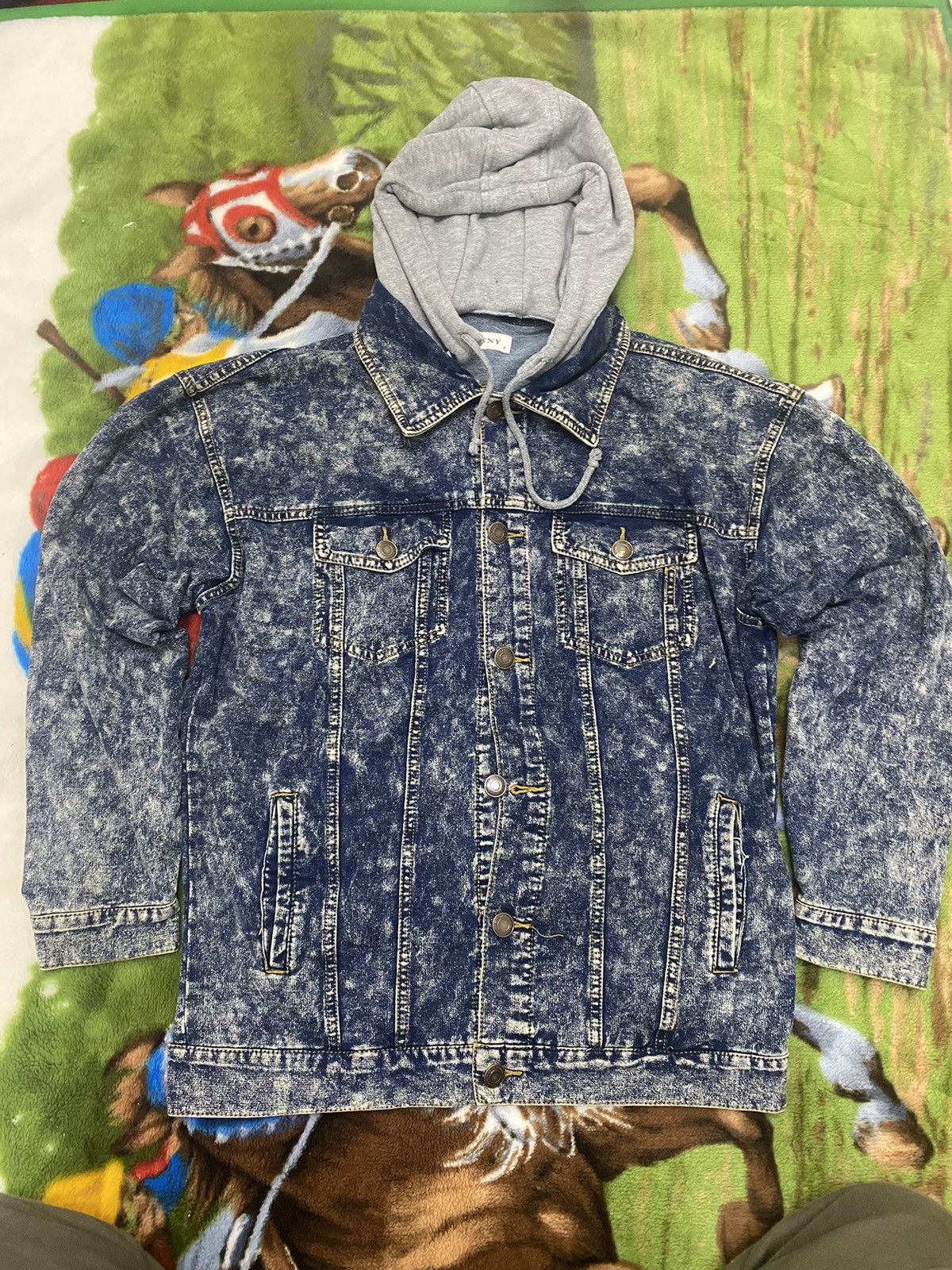 Japanese Brand ACID WASH DESIGN JACKET HOODIE PULL IN OUT DESIGN Size US L / EU 52-54 / 3 - 1 Thumbnail