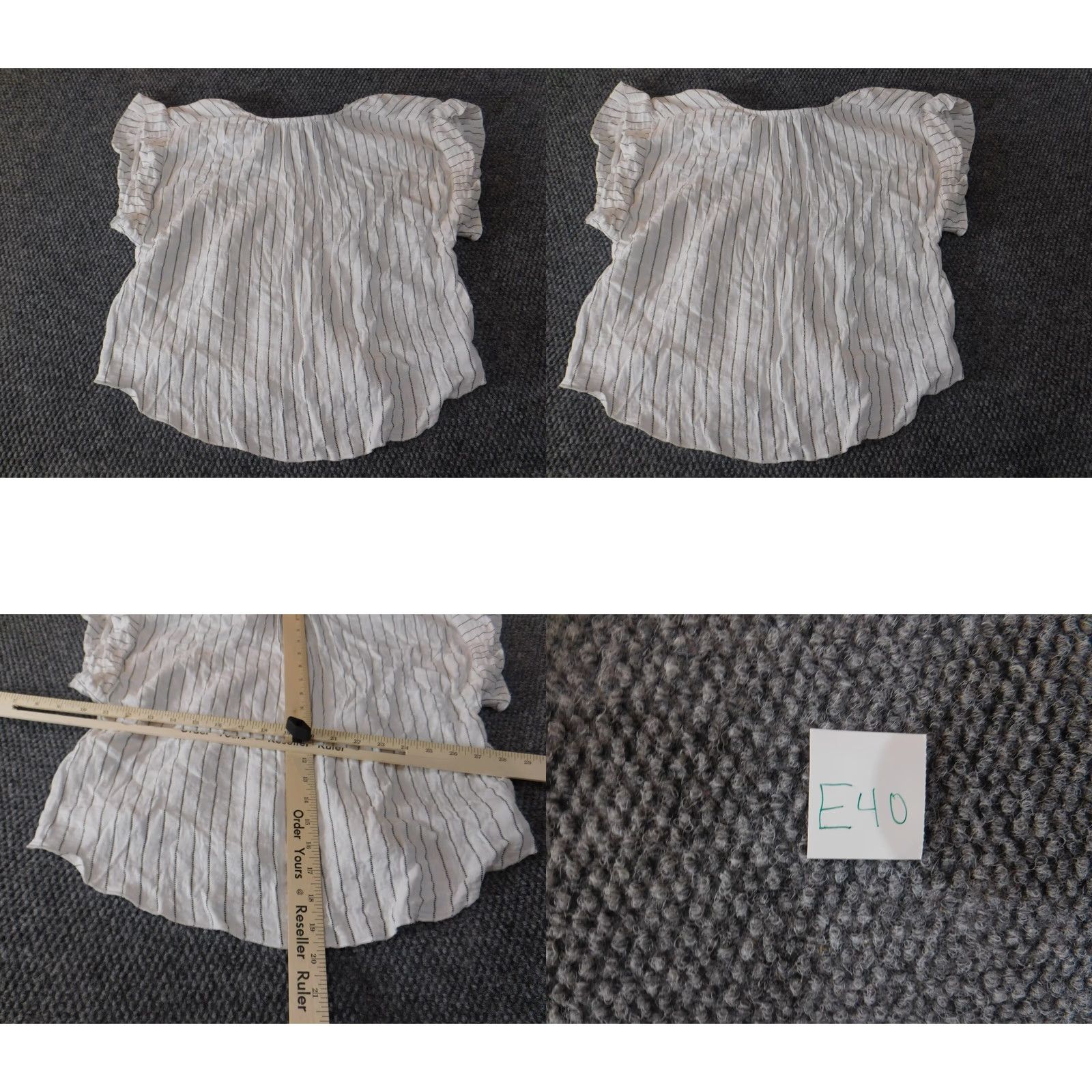 Joie JOIE Blouse Women Shirt S White Striped Round Neck Pullover Casual Stretch Size S / US 4 / IT 40 - 8 Thumbnail