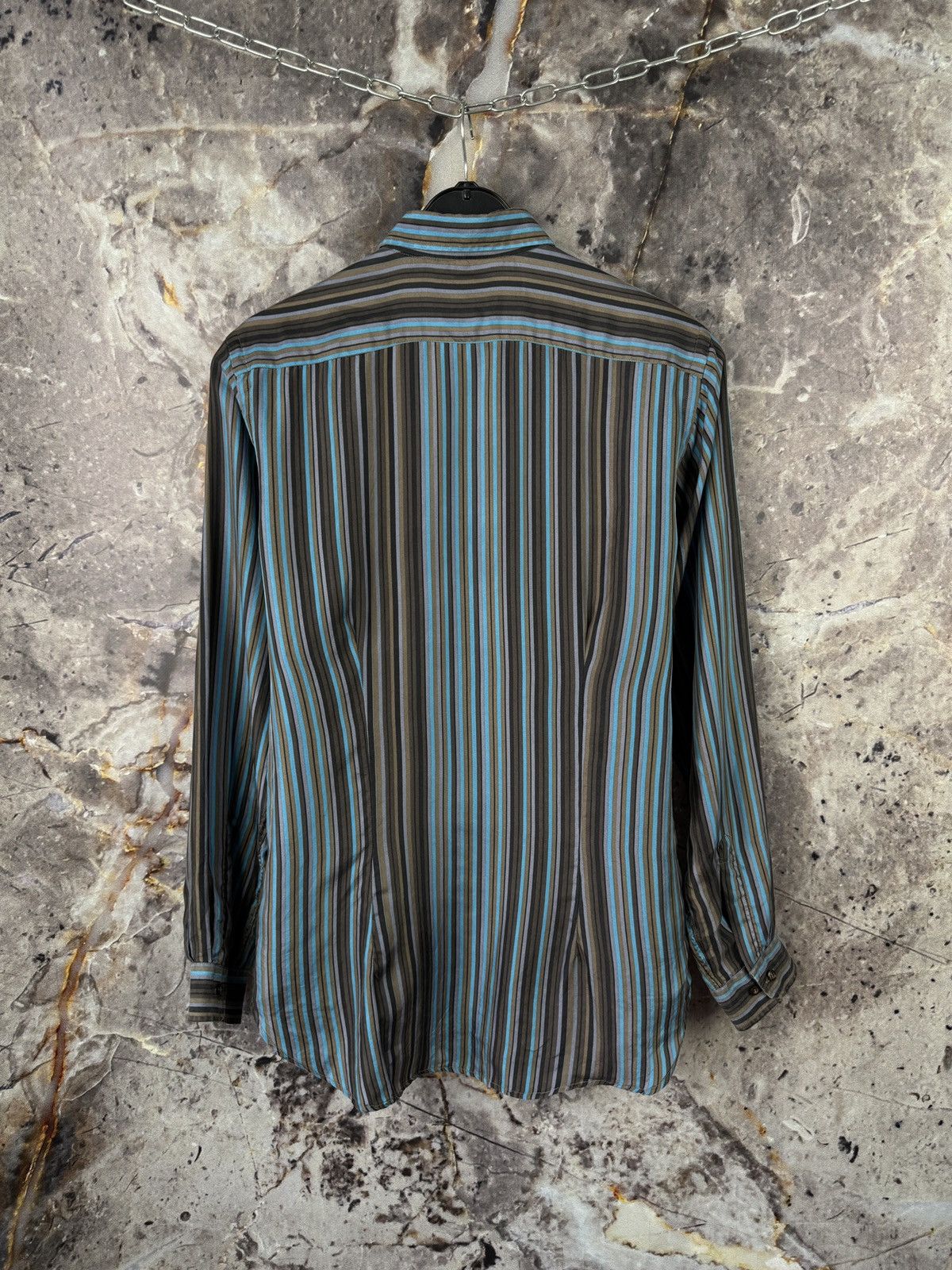 Etro Men’s Etro Milano Striped Shirt Button Up Long Sleeve Size38 Size US S / EU 44-46 / 1 - 8 Thumbnail