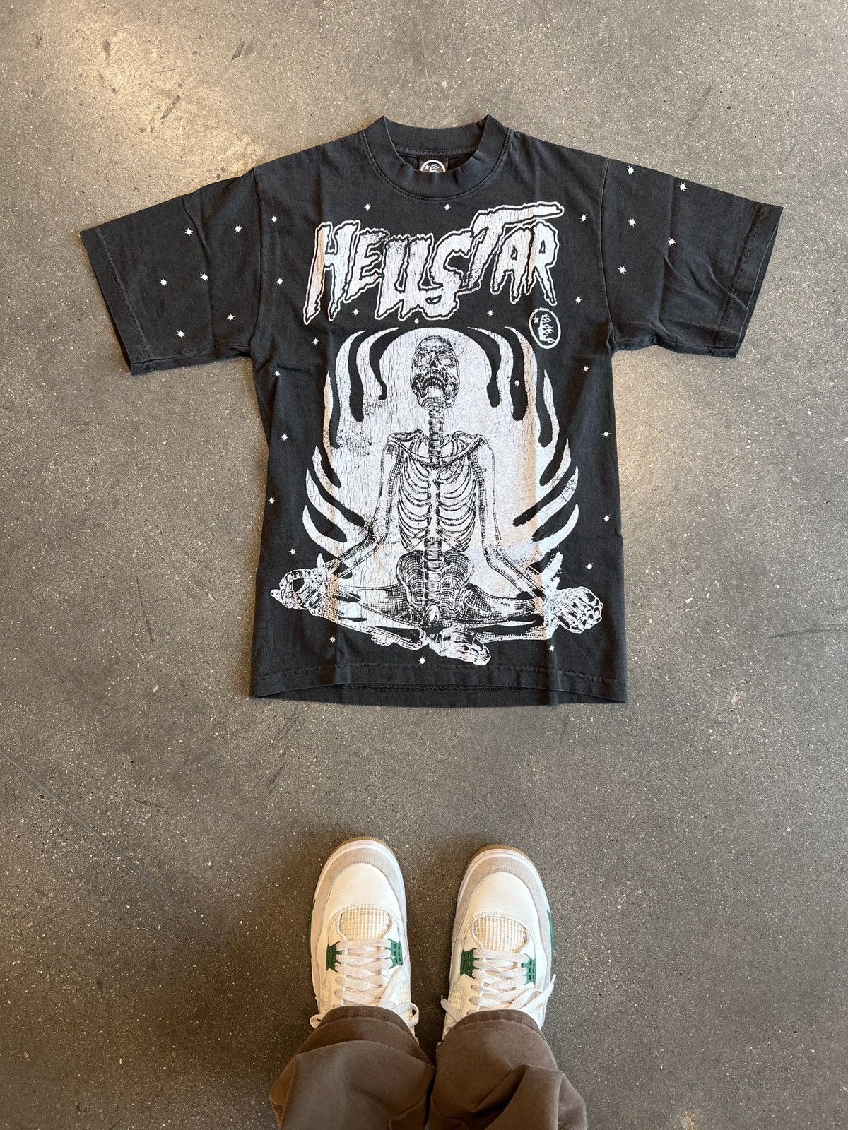 image of Hellstar Inner Peace T-Shirt in Black, Men's (Size XS)