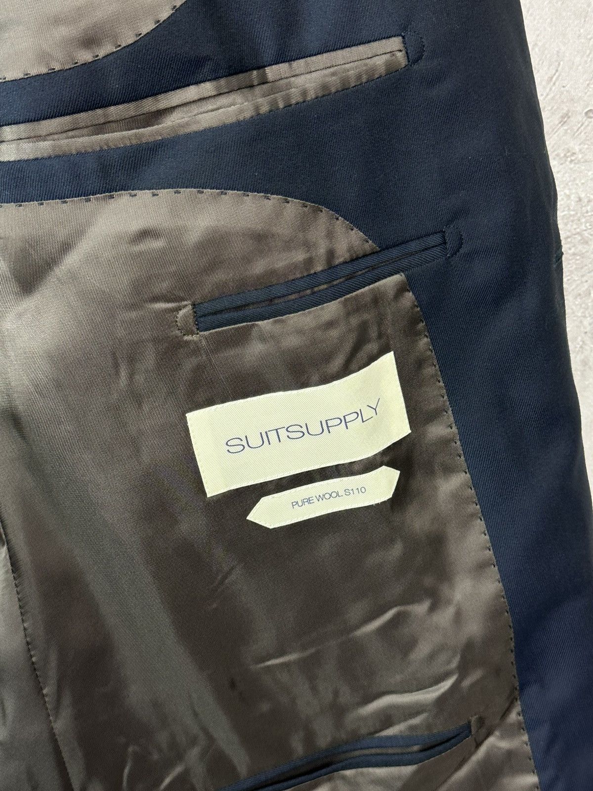 Suitsupply Suit Supply Napoli Single Breasted Regular Navy Wool Blazer Size 54L - 10 Thumbnail