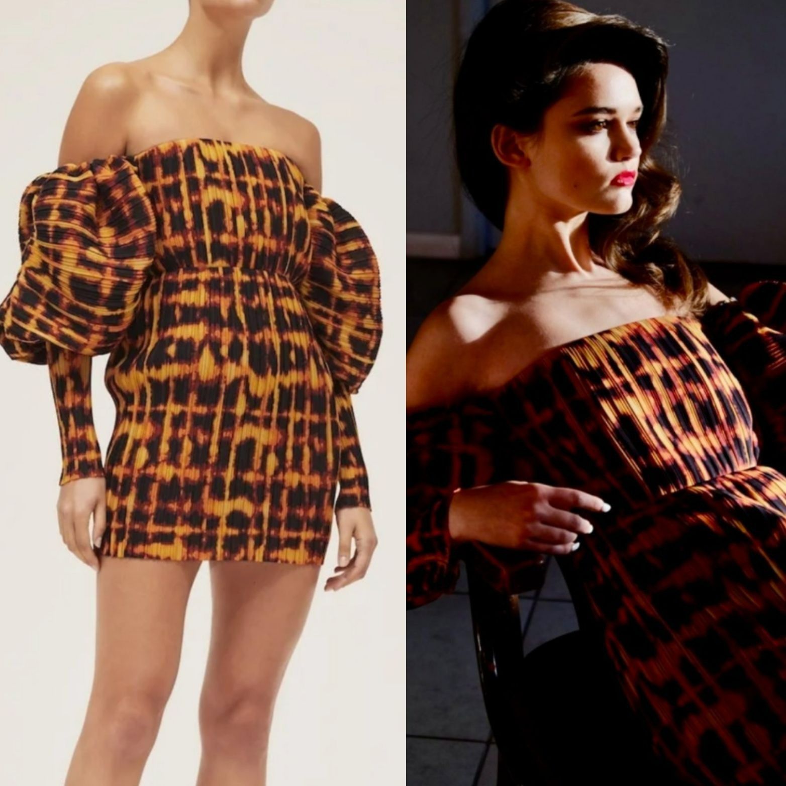 Solace London Solace London Skye Pleat Leopard Print Mini Dress Mindy Kali Size M / US 6-8 / IT 42-44 - 3 Thumbnail