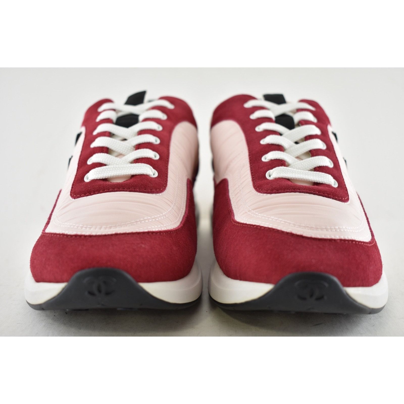 Chanel Chanel 21P Mens Pink Black White CC Logo Low Top Lace Up Size US 11 / EU 44 - 8 Thumbnail