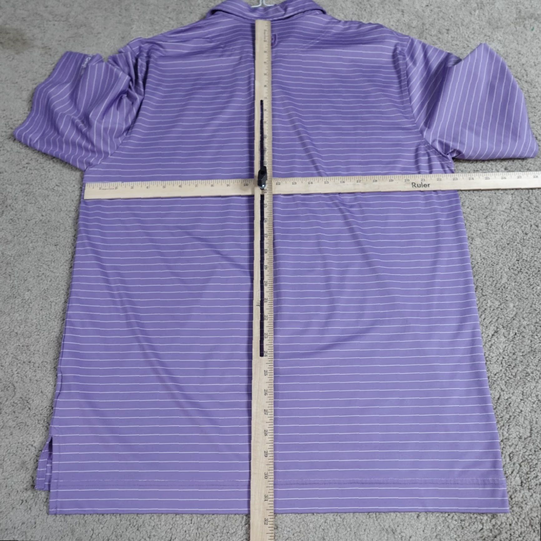 Footjoy FootJoy Polo Shirt L Purple Striped Embroidered Golf Performance Community Cup Crewneck Collar Short Sleeve Mens Size L Size US L / EU 52-54 / 3 - 6 Thumbnail