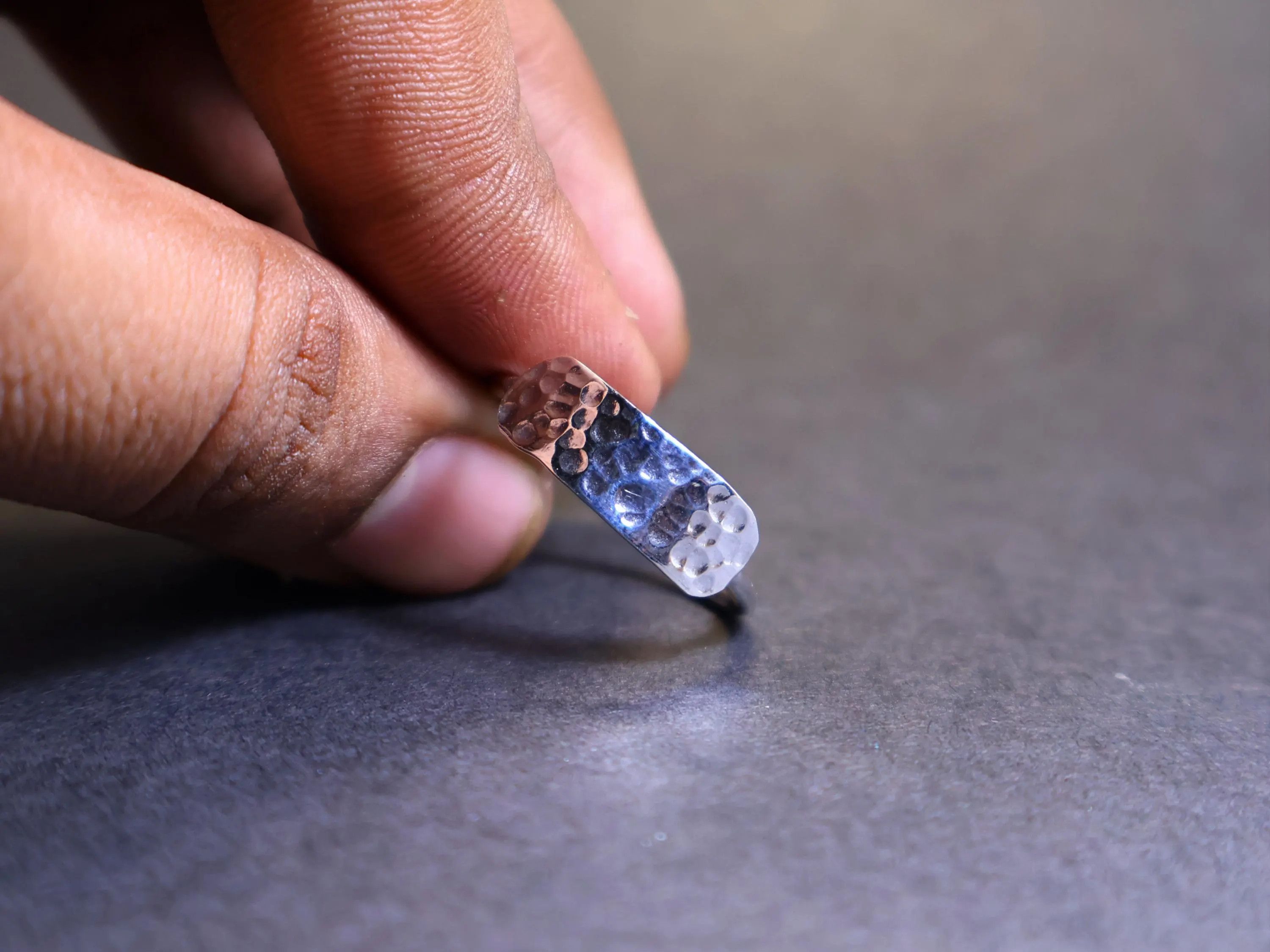 Handmade Hammered Ring, Sterling Silver Handmade Ring, Gift For Her, Size ONE SIZE - 9 Thumbnail