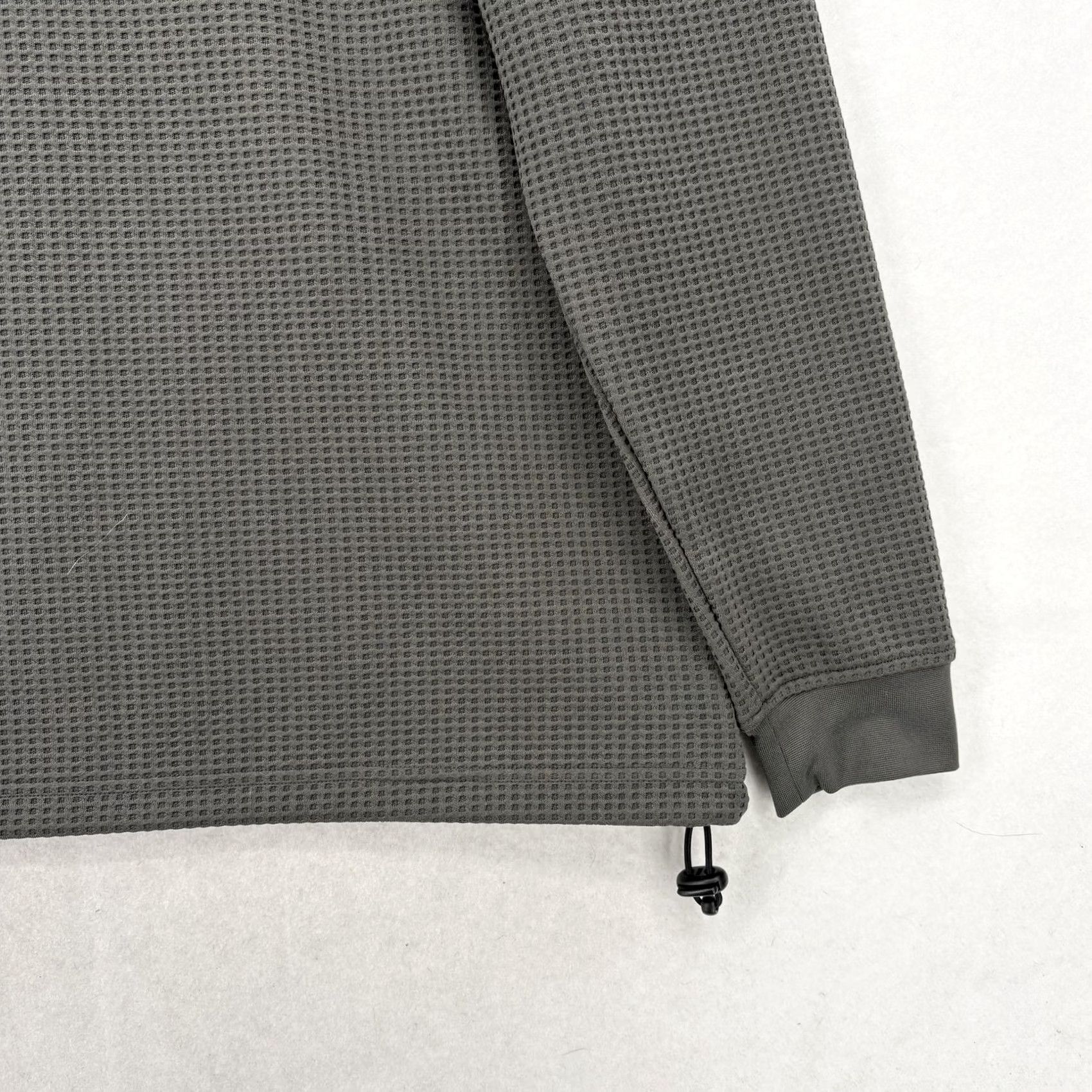 Vintage Straight Down Golf Pullover Mens XL Gray Waffle Knit Quarter Zip Mock Neck Top Size US XL / EU 56 / 4 - 3 Thumbnail