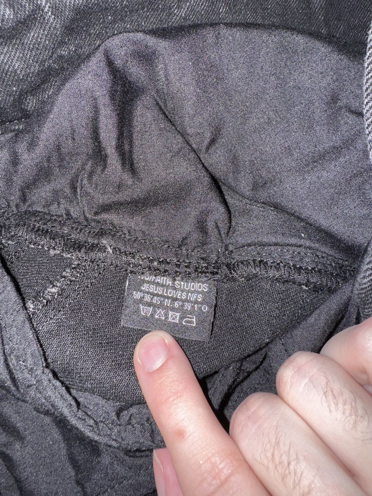 No Faith Studios No Faith Studios Heavy Wave Denim Black Size US 33 - 7 Thumbnail