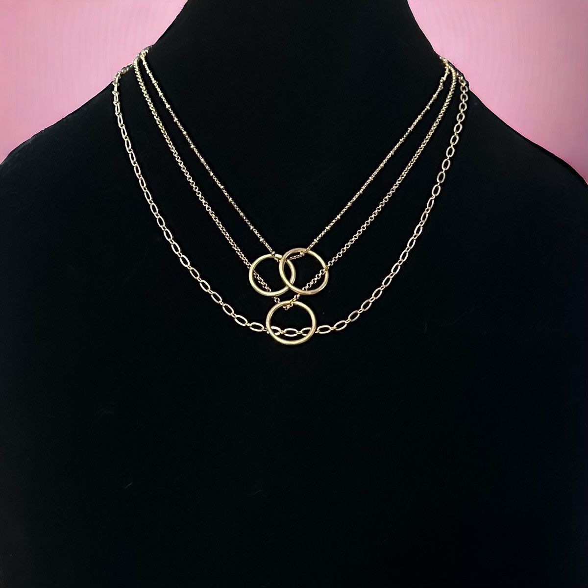 Lucky Brand Lucky Brand layered open circles convertible necklace Size ONE SIZE - 1 Thumbnail