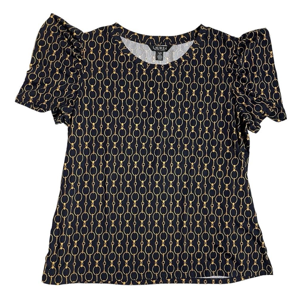 Ralph Lauren NWT New Ralph Lauren Navy Short Chain Print Top Size XL Size XL / US 12-14 / IT 48-50 - 5 Thumbnail