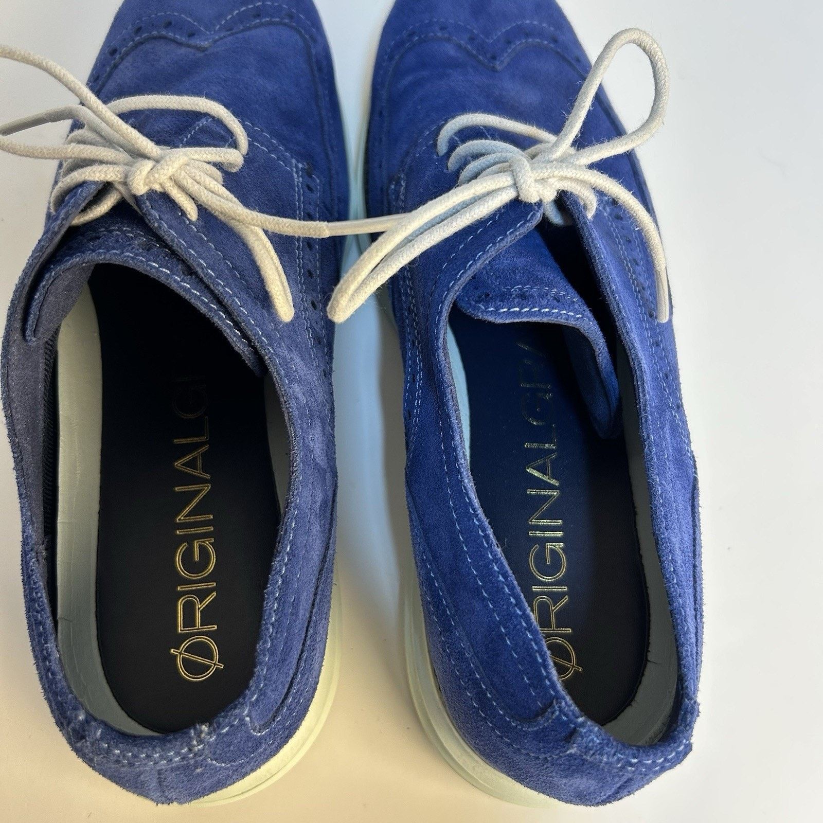 Cole Haan Grand Ambition Men Size 8.5M Blue Wingtip Oxford display picture 2